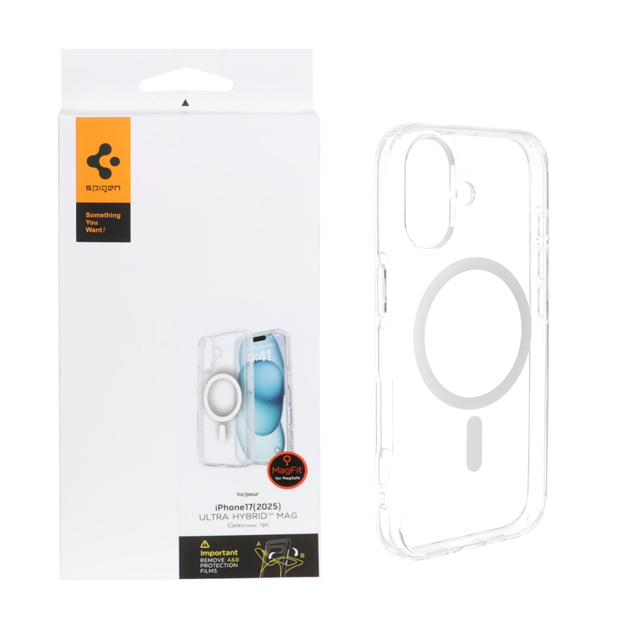 قاب اورجینال Spigen مدل Ultra Hybrid MagFit شفاف مناسب برای آیفون ۱۷