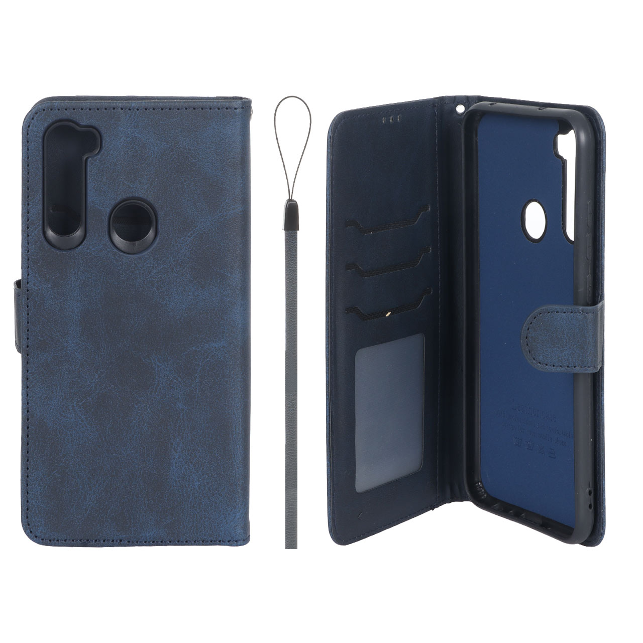 کیف موبایل مگنتی درجه یک داخل خز MNC Plus مدل Xiaomi Redmi Note 8T - سرمه ای کد 1