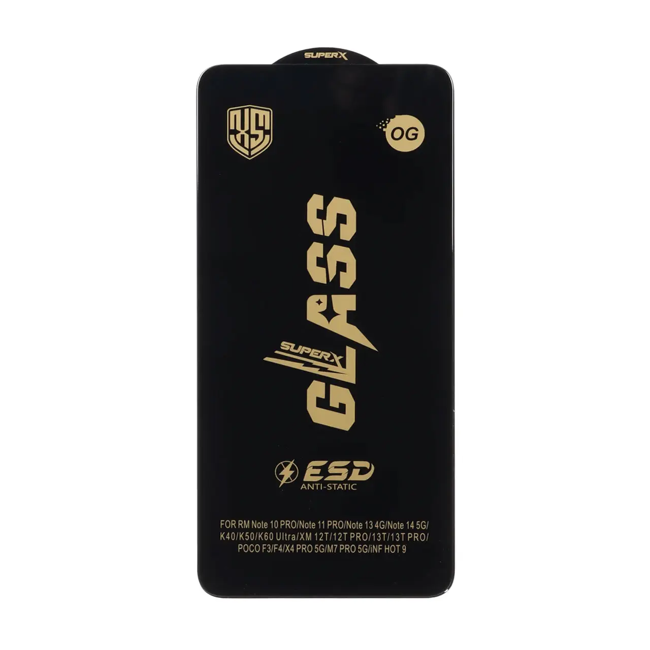 محافظ صفحه نمایش شیشه ای درجه یک Full Cover Super X OG - ESD OVOG مدل Xiaomi Redmi Note 14 4G