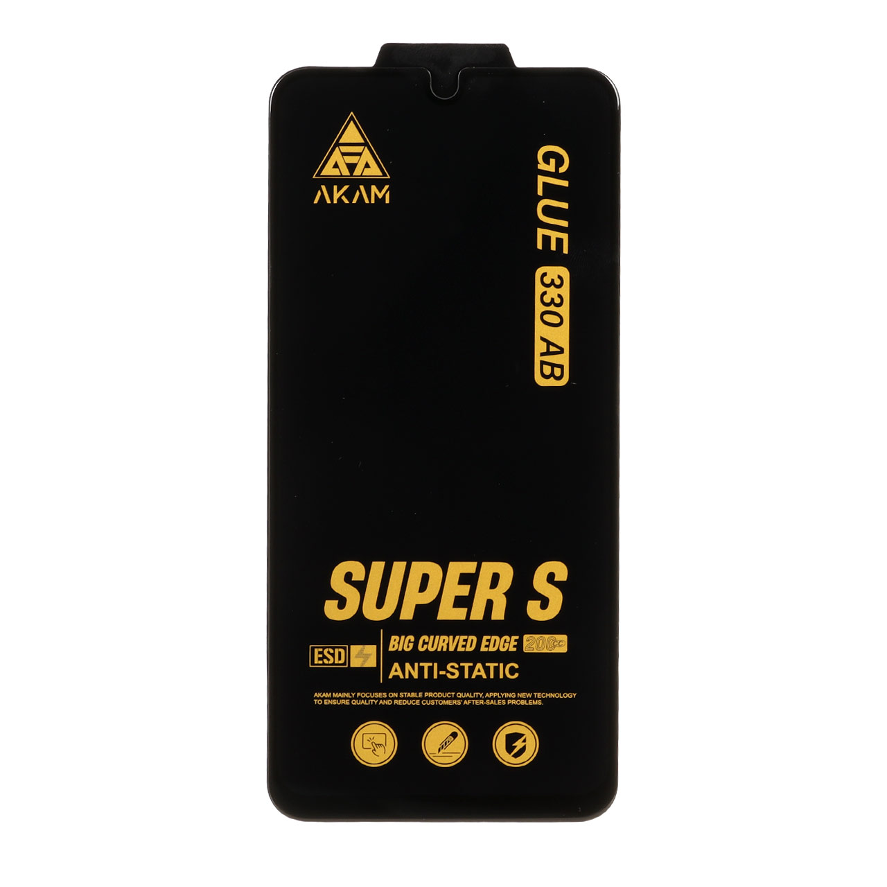 محافظ صفحه نمایش شیشه‌ای فول کاور AKAM Super S با چسب 330 AB مناسب برای سامسونگ گلکسی A17 / A16 / A26