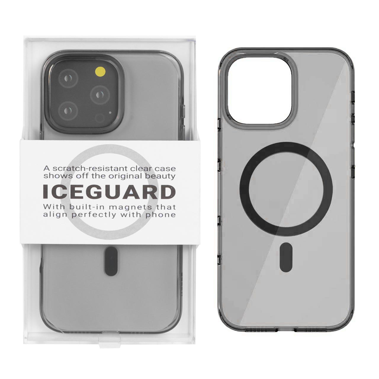 قاب مگ سیف Original KDoo ICEGUARD شفاف مشکی مناسب برای آیفون 16 پرو مکس
