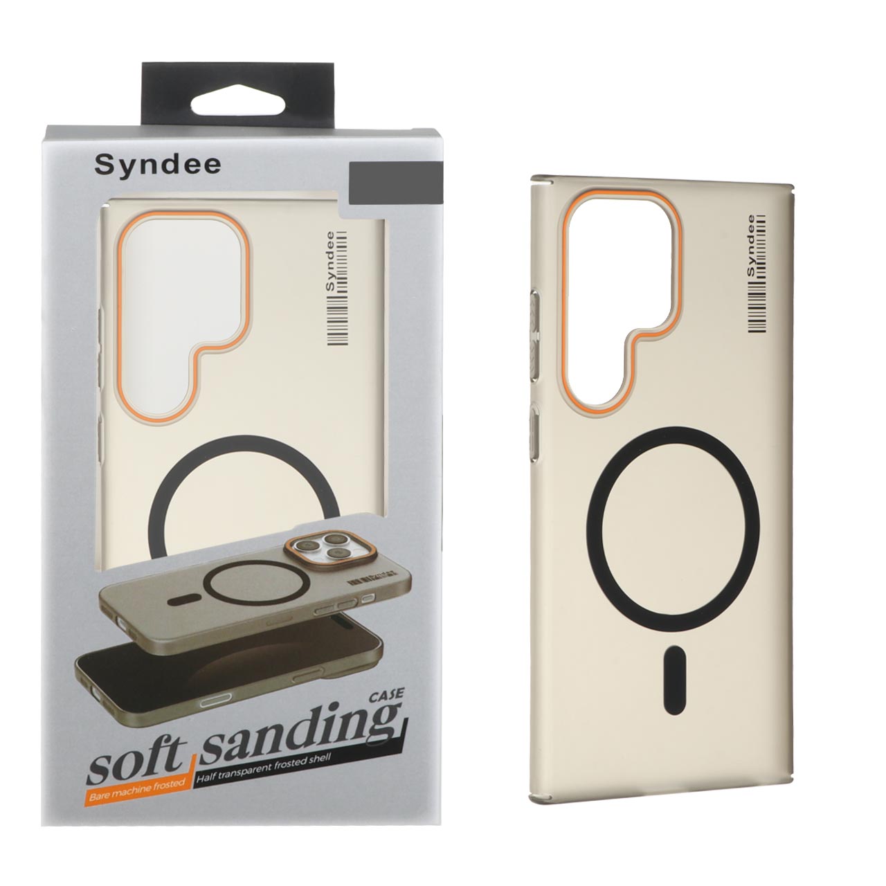 قاب اورجینال Syndee پشت مات MagSafe مدل Samsung Galaxy S24 Ultra - مشکی (پک دار)