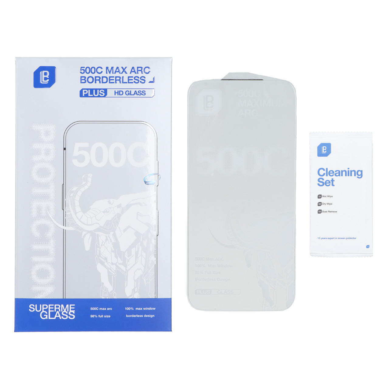 محافظ صفحه نمایش شیشه‌ای Lanbi 500CC Max Arc مناسب برای آیفون 17 پرو مکس