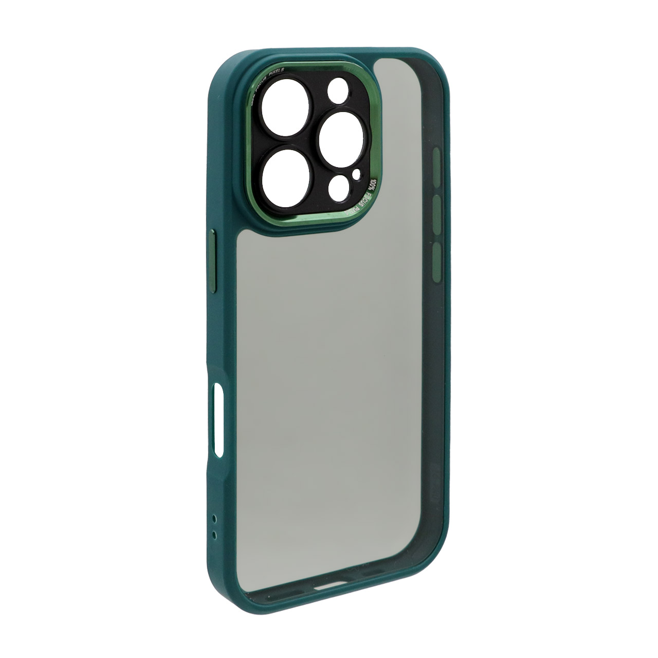 قاب New Skin شفاف دودی لنز آلومینیومی Apple iPhone 16 Pro - سبز