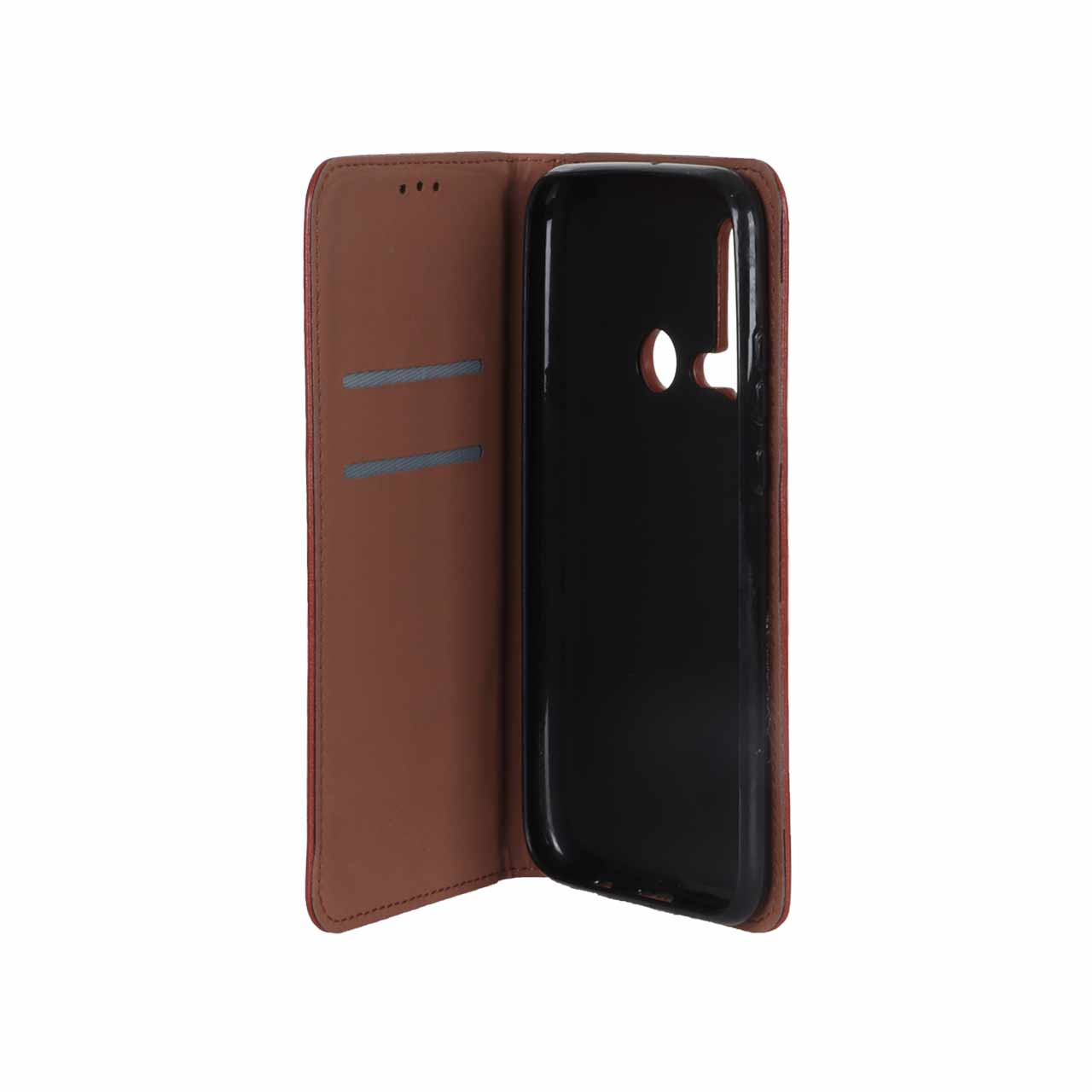 کیف موبایل مغناطیسی دور دوخت طرح چرم مناسب برای هواوی نوا 5i و P20 Lite (2019) رنگ آجری