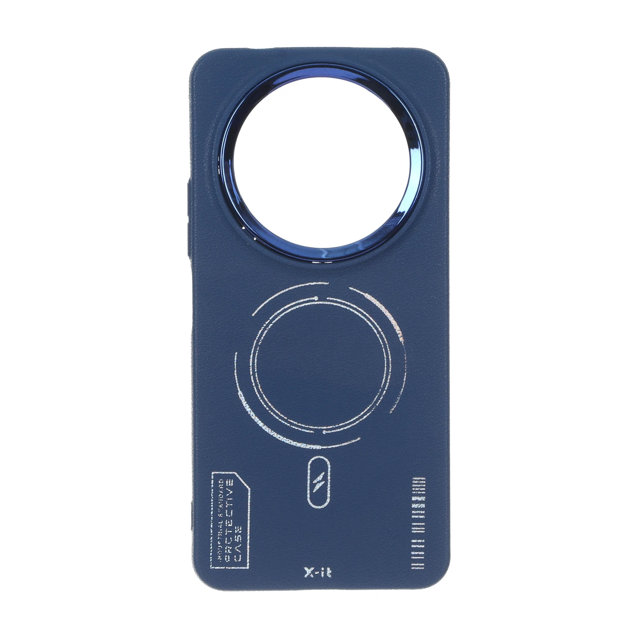 قاب Armor لنز متال Texture طرح مگ سیف Xiaomi Redmi A3 / A3x / Poco C61 - سرمه ای