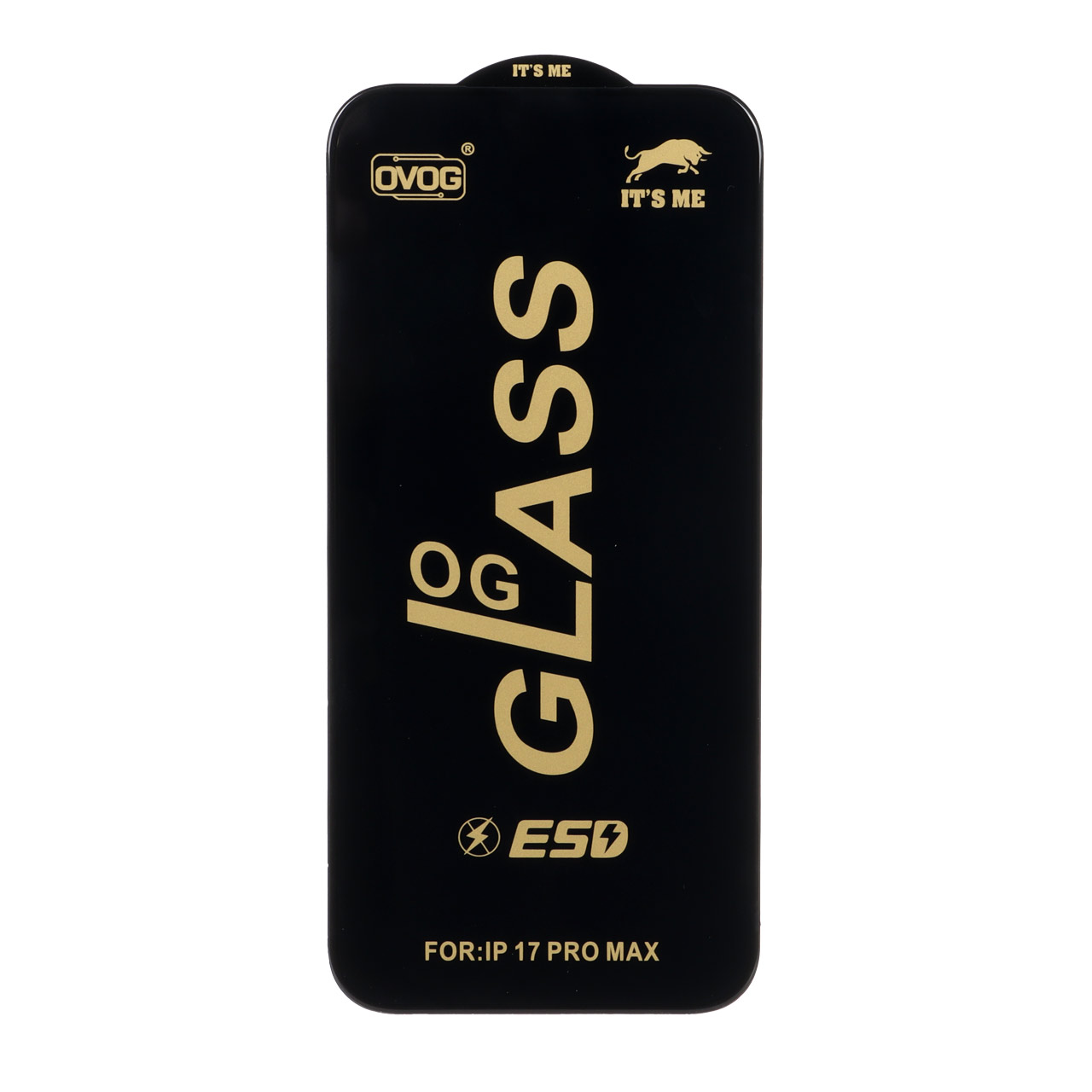 محافظ صفحه نمایش شیشه ای فول کاور OG ESD OVOG مناسب برای آیفون 17 پرو مکس