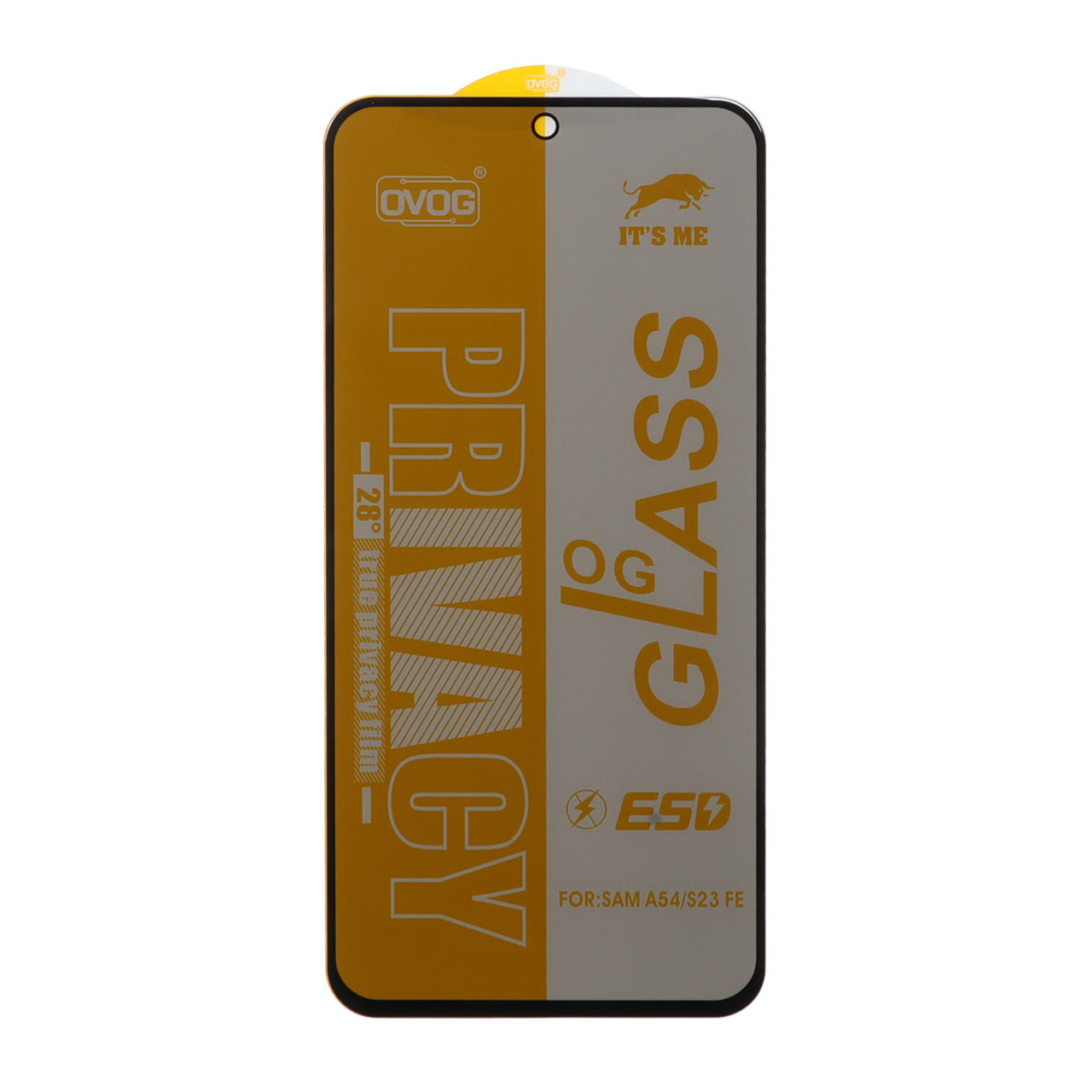 محافظ صفحه نمایش شیشه ای درجه یک Full Cover Privacy OG - ESD OVOG مدل Samsung Galaxy S23 FE / A54 / Honor 400