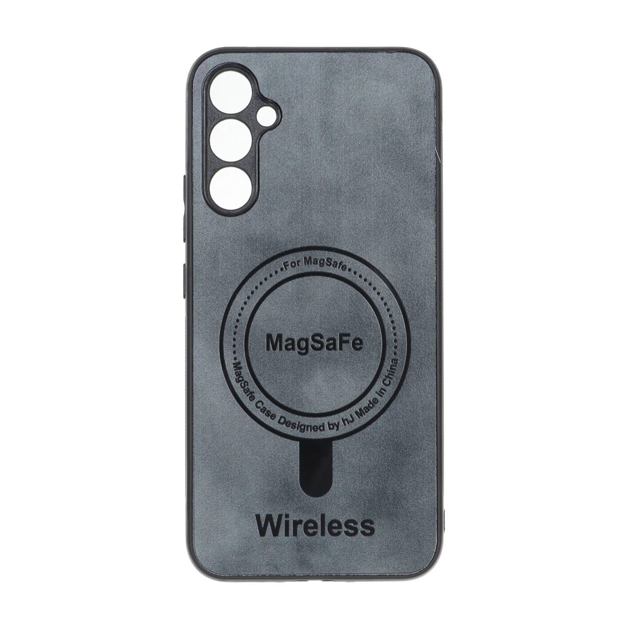 قاب Wireless طرح مگ سیف محافظ لنز برجسته خاکستری مناسب برای سامسونگ گلکسی A34
