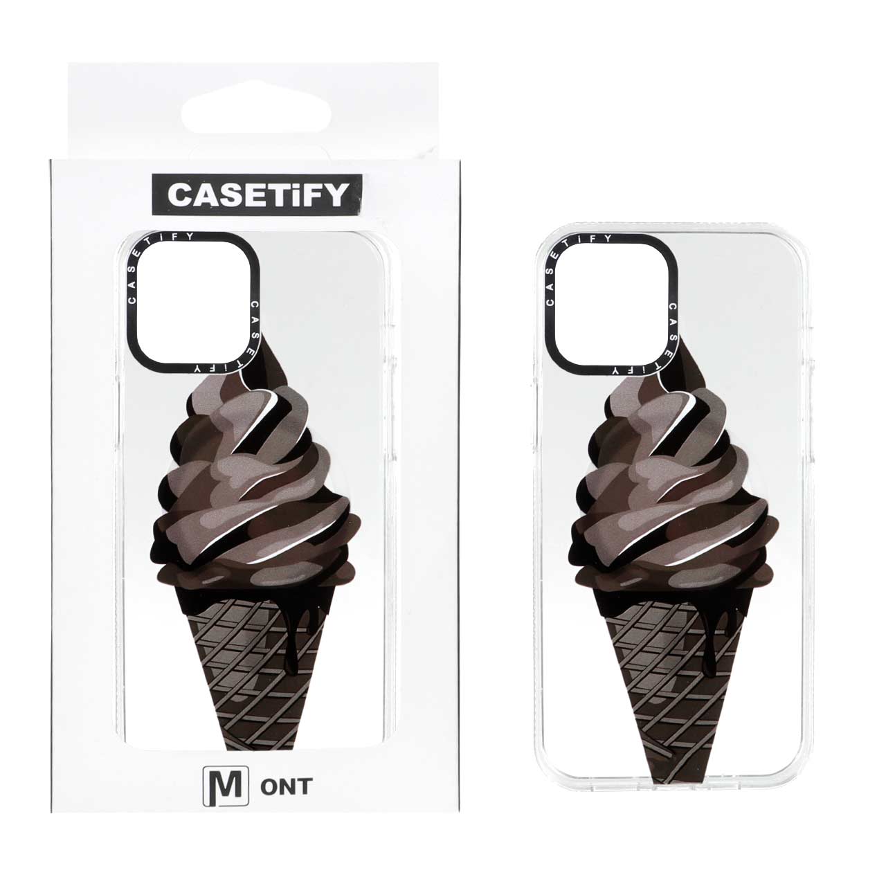 قاب مگ سیف شفاف Casetify طرح بستنی شکلاتی مناسب برای آیفون 12 پرو مکس