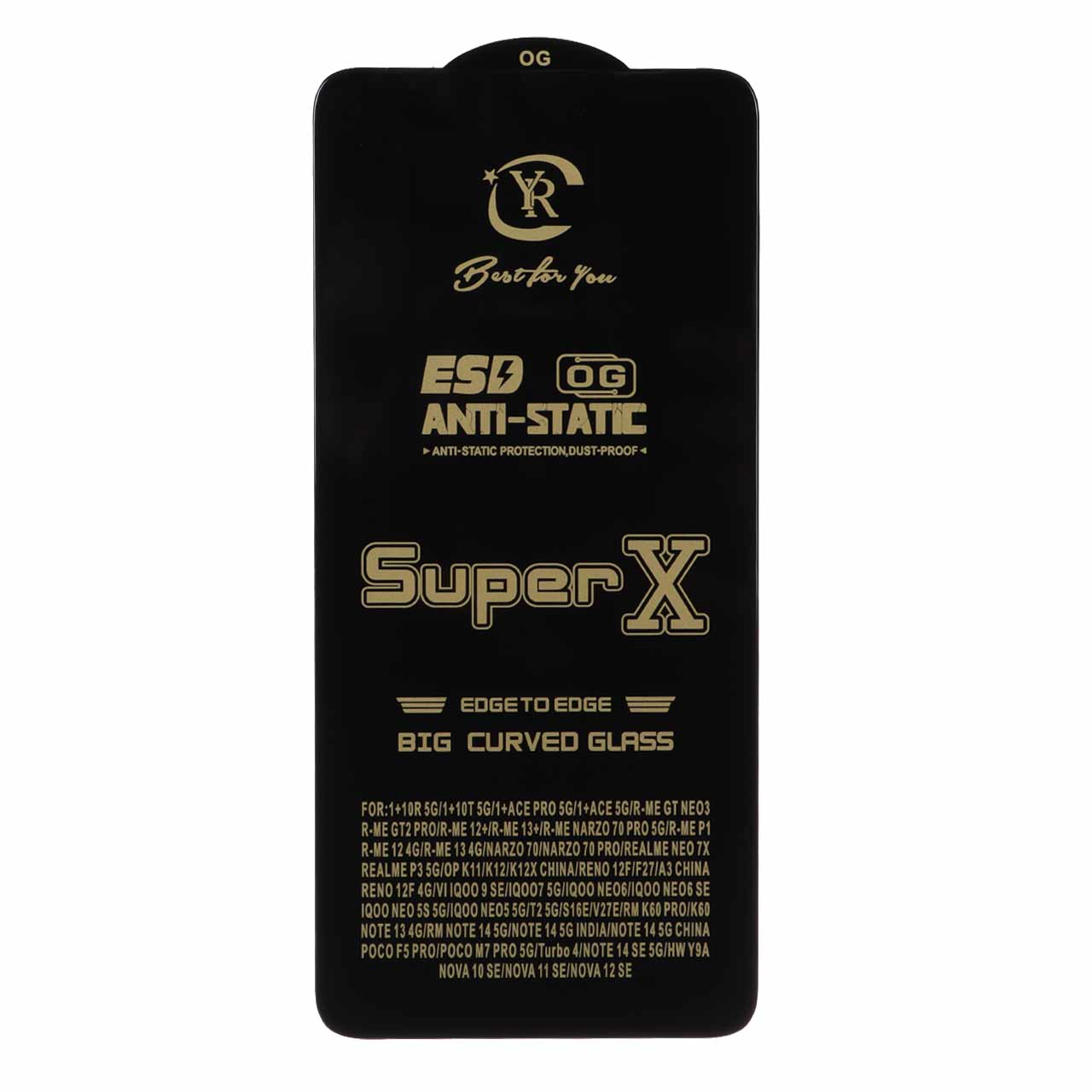 محافظ صفحه نمایش آنتی استاتیک Full Cover Super X مناسب برای گوشی شیائومی Redmi Note 13 4G و Poco M7 Pro 5G