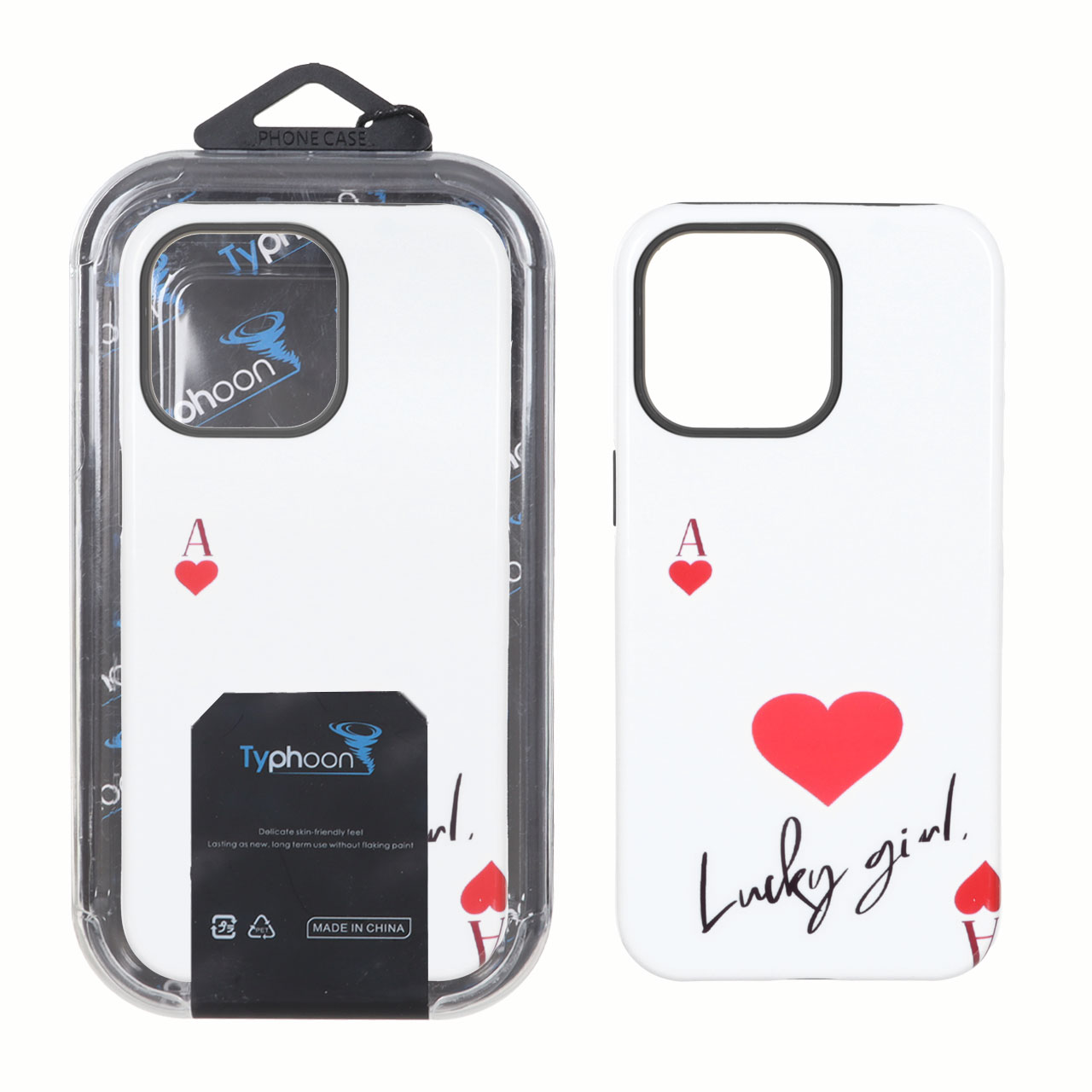 قاب طرح Lucky girl و آس دل Typhoon مناسب برای آیفون 15 پرو مکس