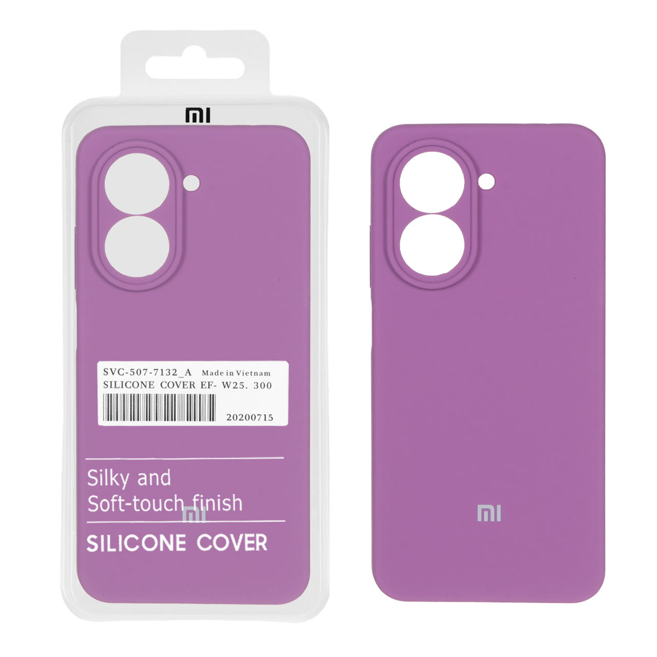 قاب سیلیکونی پاک کنی اورجینال درجه یک Xiaomi Redmi A5 / Poco C71 - ارغوانی (پک دار)