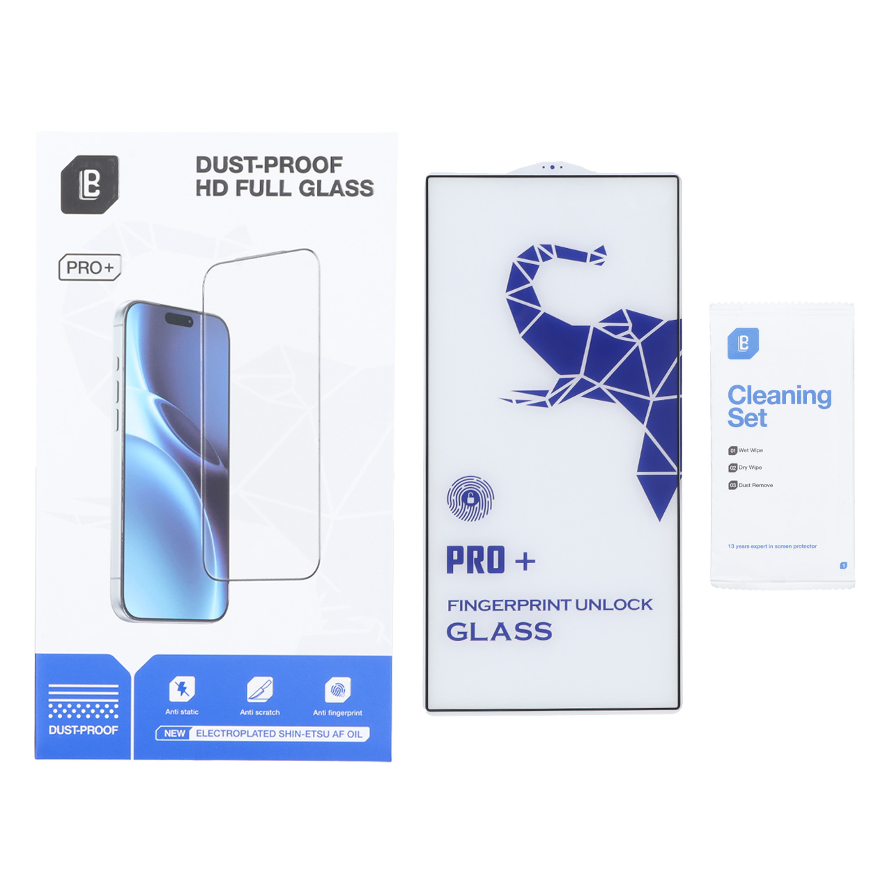 محافظ صفحه نمایش شیشه ای فول کاور Lanbi Pro Plus مناسب برای Samsung Galaxy S26 Ultra