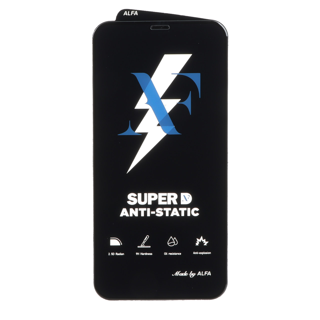 محافظ صفحه نمایش شیشه ای سوپر D ضد الکتریسیته ساکن آلفا مناسب برای آیفون 11 و آیفون XR
