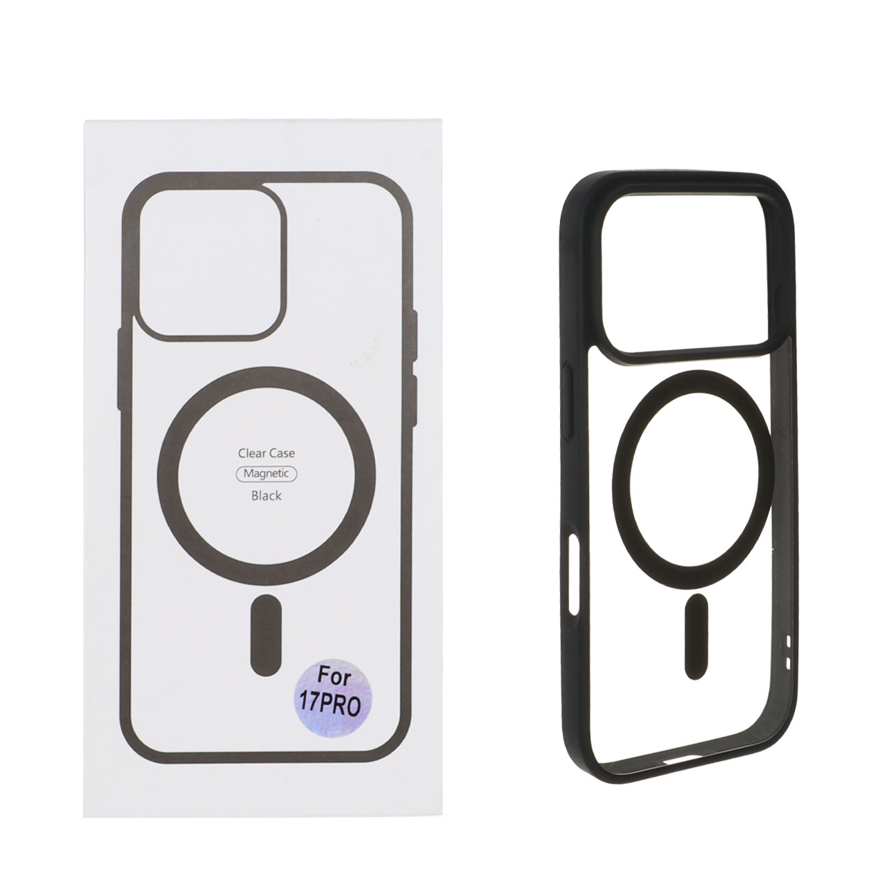 قاب شفاف Apple iPhone 17 Pro با قابلیت شارژ MagSafe - مشکی