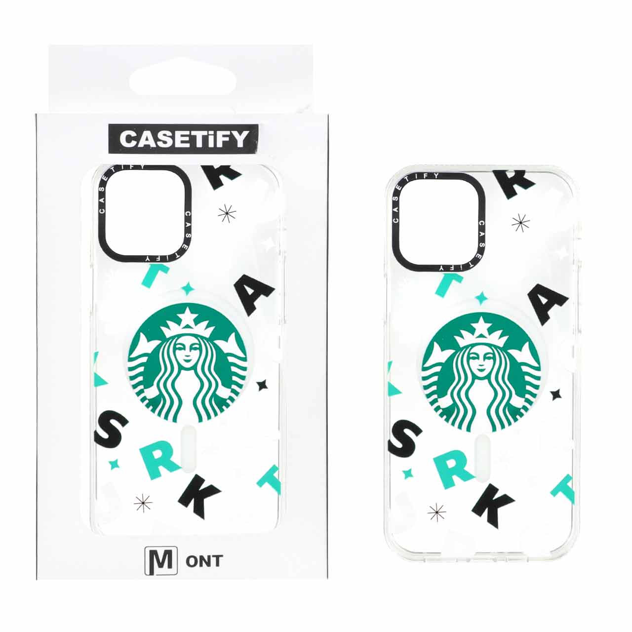 قاب مگ سیف شفاف Casetify طرح استارباکس و SRK مناسب برای آیفون ۱۲ پرو مکس