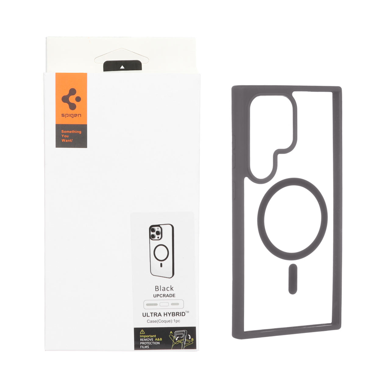 قاب مگ سیف Spigen مدل Ultra Hybrid با توری اسپیکر فلزی مناسب برای سامسونگ گلکسی S24 اولترا طوسی