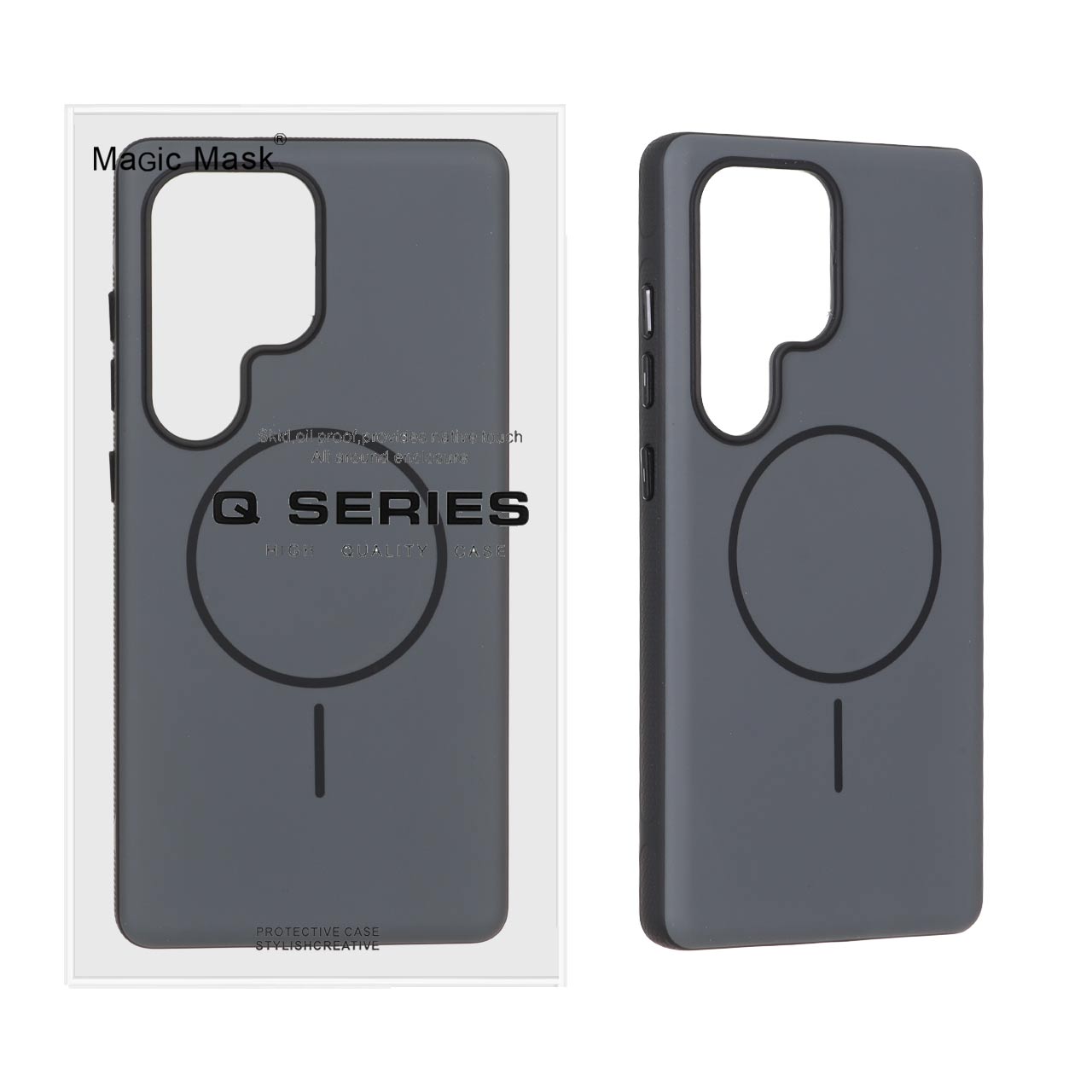 قاب Defender Shield پشت سخت مگ سیف مشکی مناسب برای سامسونگ گلکسی S25 اولترا