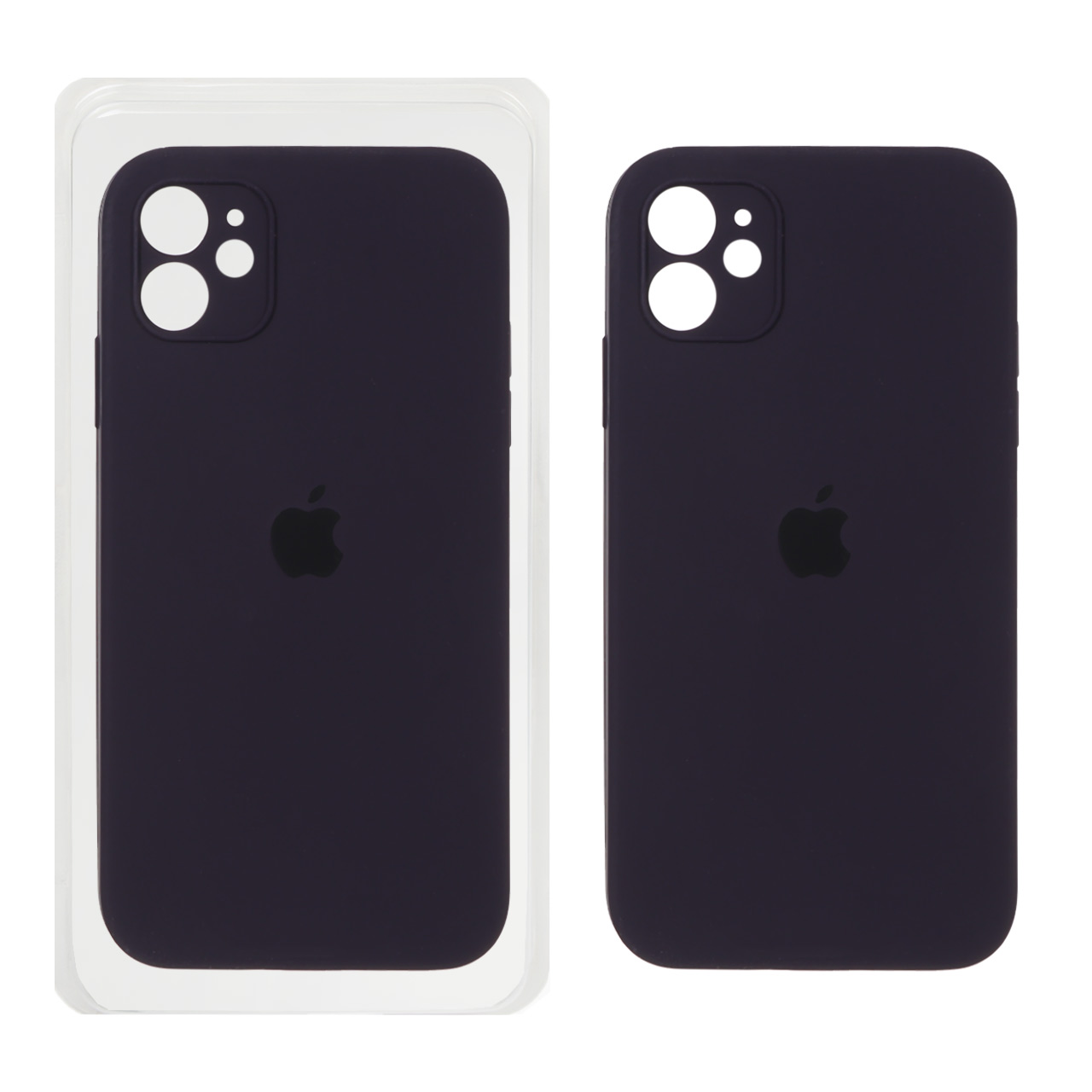 قاب سیلیکونی پاک کنی اورجینال ++A مدل Apple iPhone 11 - بادمجانی (پک دار)