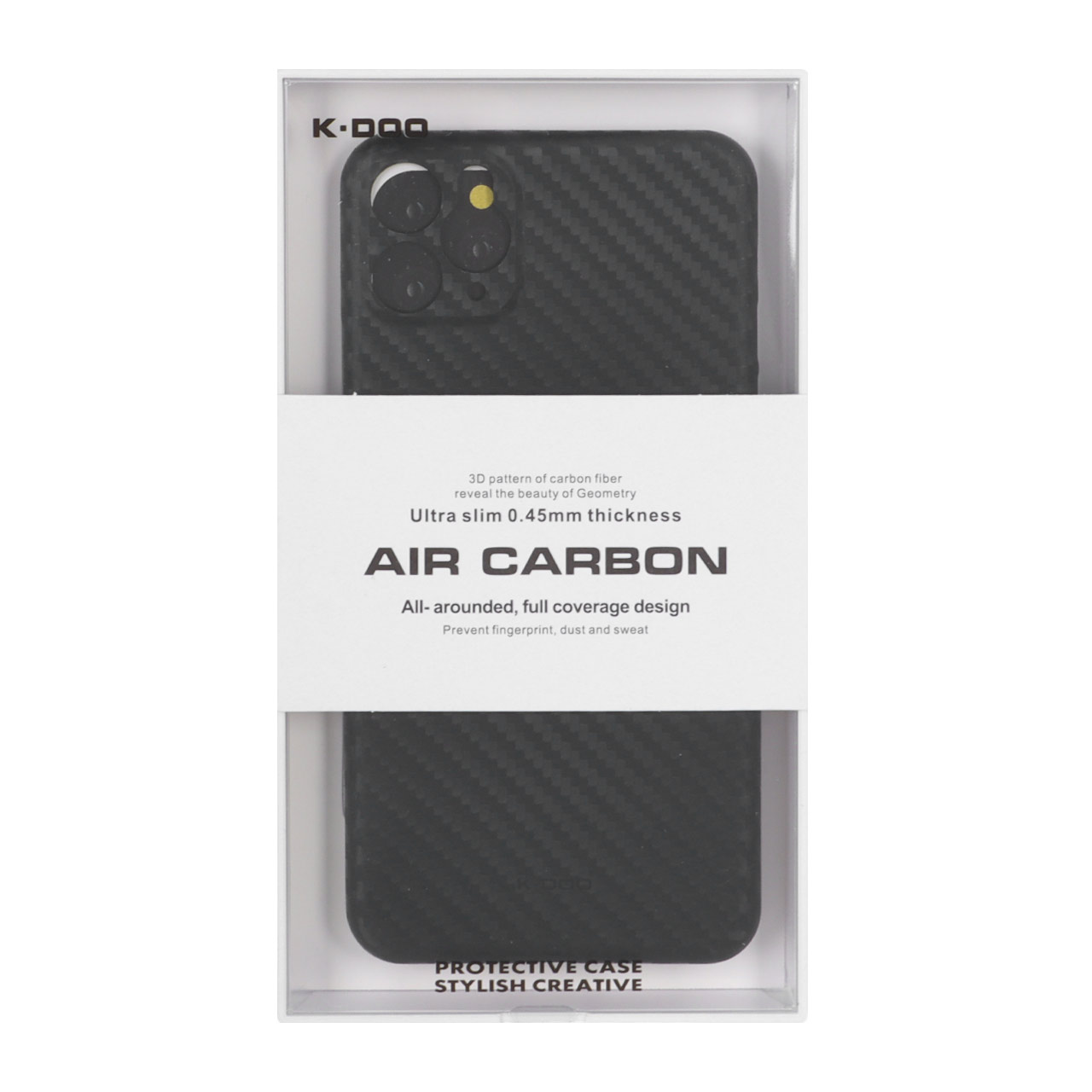 قاب محافظ لنزدار Apple iPhone 11 Pro Max Original KZDoo Air Carbon - مشکی
