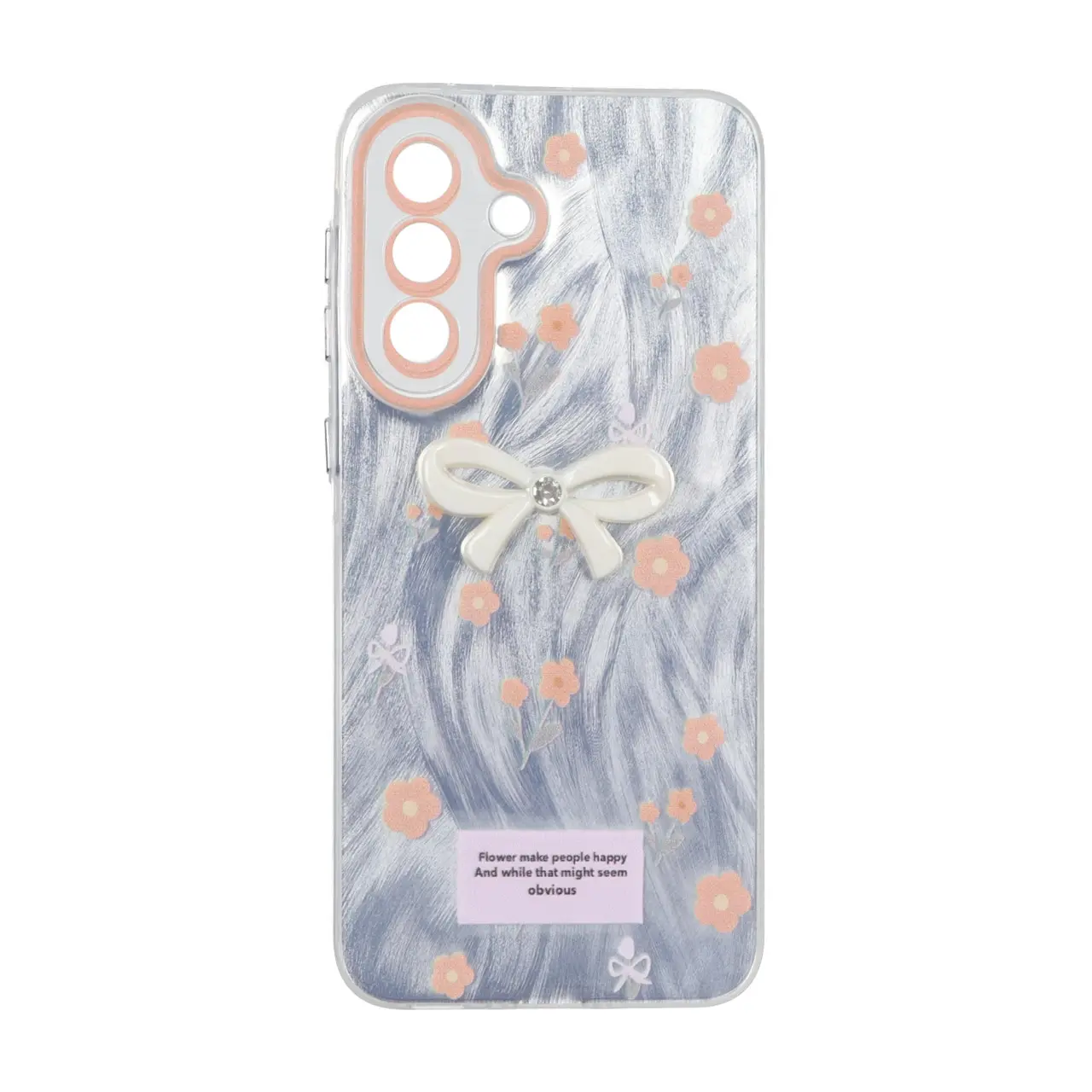 قاب اطلسی Flower پاپیون دار Samsung Galaxy A37 - طرح 114