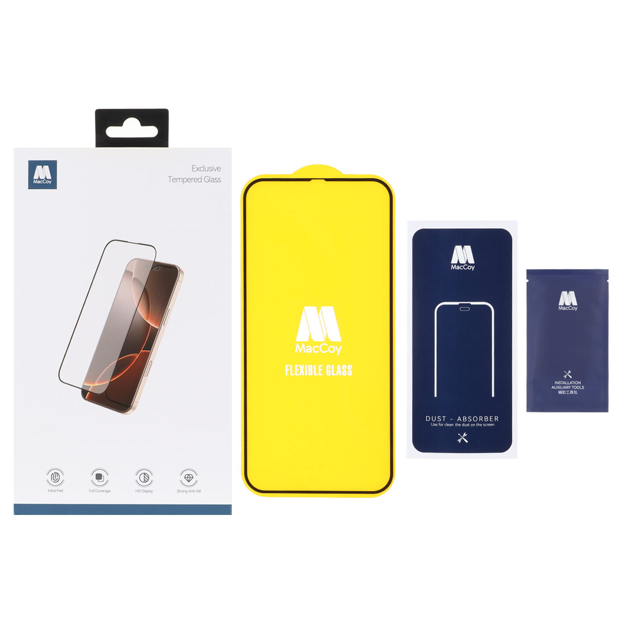 محافظ صفحه نمایش نانو فلکسیبل Maccoy سه لایه همراه با محافظ پشت گوشی مناسب برای آیفون 12 پرو مکس