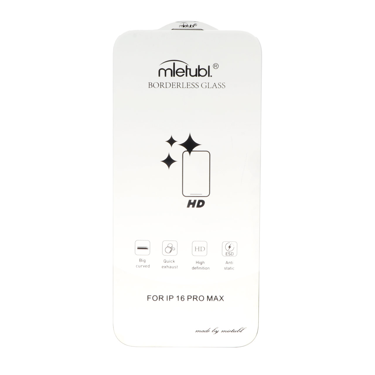محافظ صفحه نمایش شیشه ای Mietubl ESD Anti Static بدون حاشیه Apple iPhone 16 Pro Max