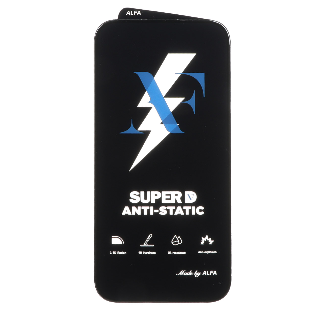 محافظ صفحه نمایش شیشه ای ALFA Super D Anti Static مناسب برای آیفون ۱۷ و آیفون ۱۶ پرو