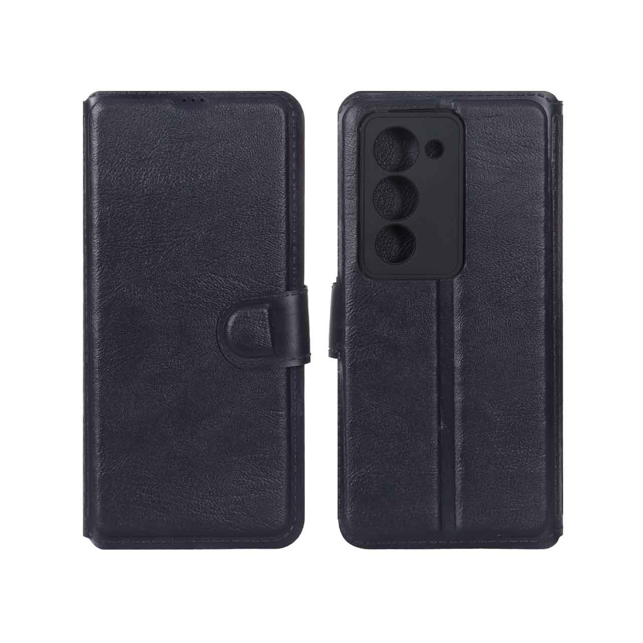 کیف چرمی مگنتی محافظ لنزدار مناسب برای شیائومی ردمی ۱۵ 4G