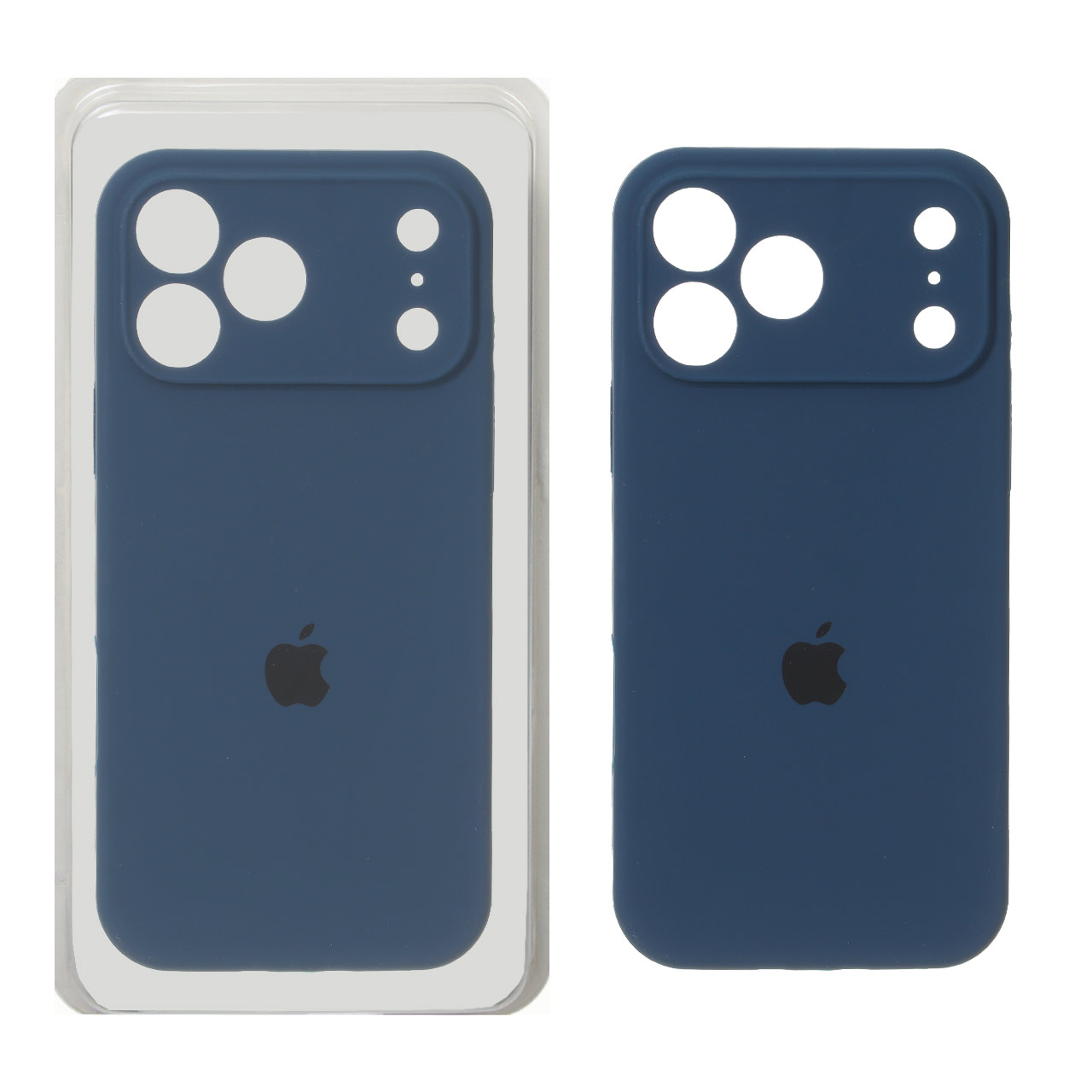 قاب سیلیکونی پاک کنی محافظ لنزدار اورجینال Apple iPhone 17 Pro Max - آبی اقیانوسی (پک دار)