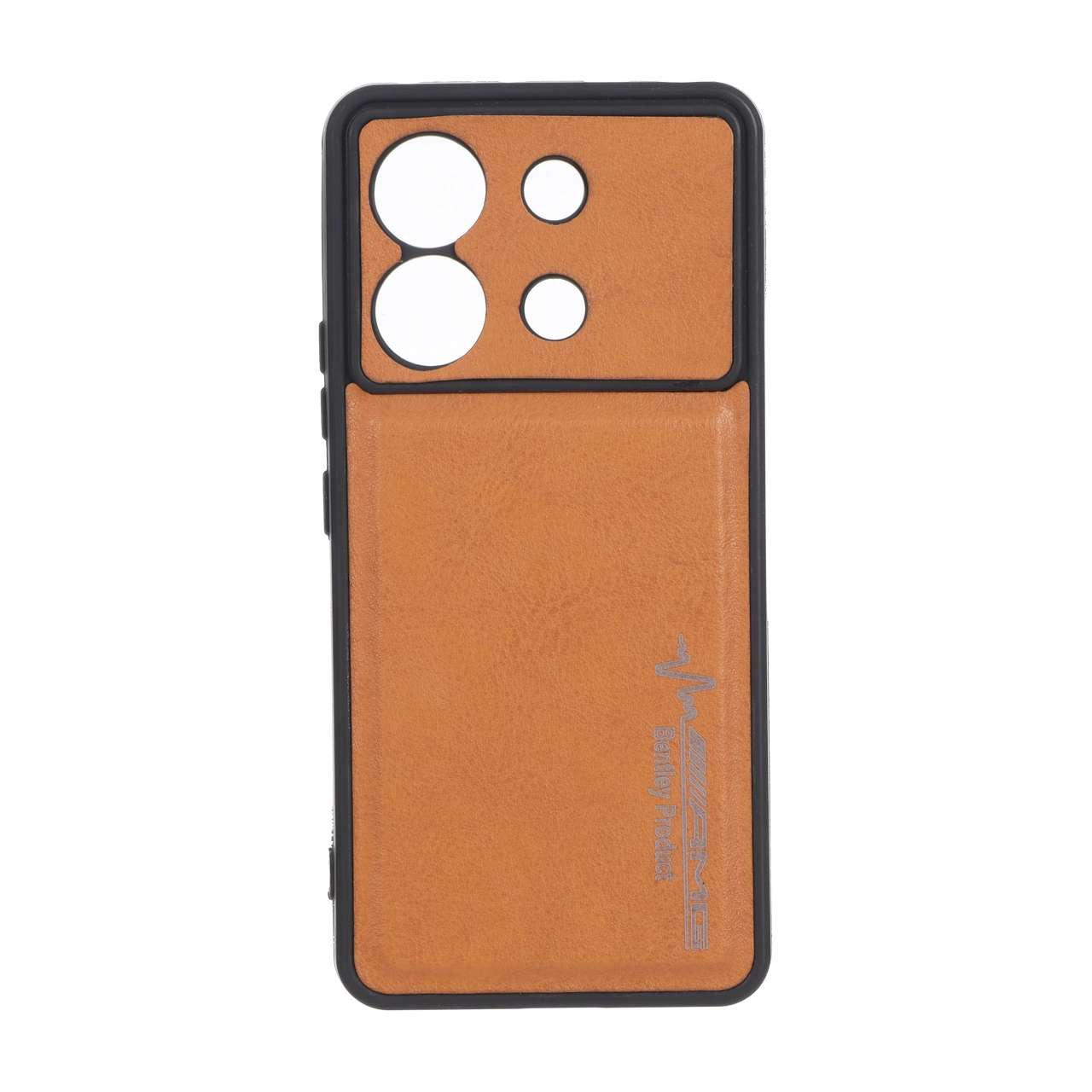 قاب طرح چرم AMG محافظ لنزدار Xiaomi Redmi Note 13 Pro 5G / Poco X6 5G - عسلی