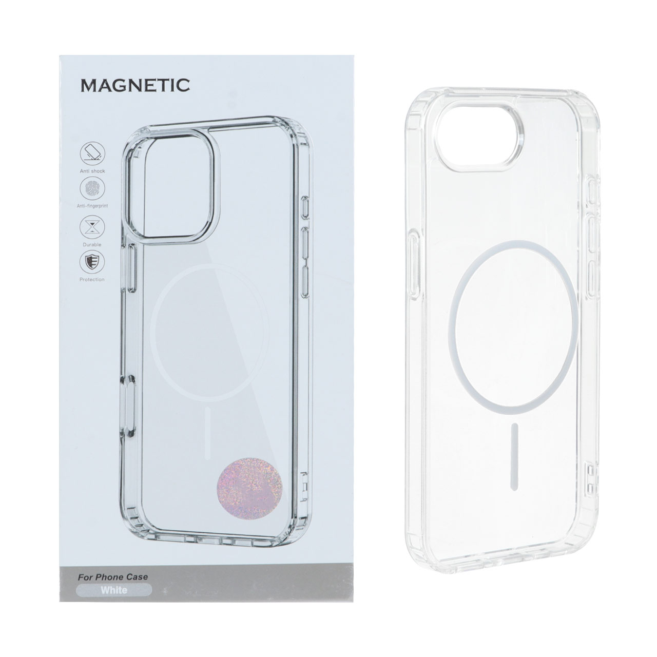 قاب اورجینال Magnetic دور ژله ای MagSafe مدل Apple iPhone 16e - سفید