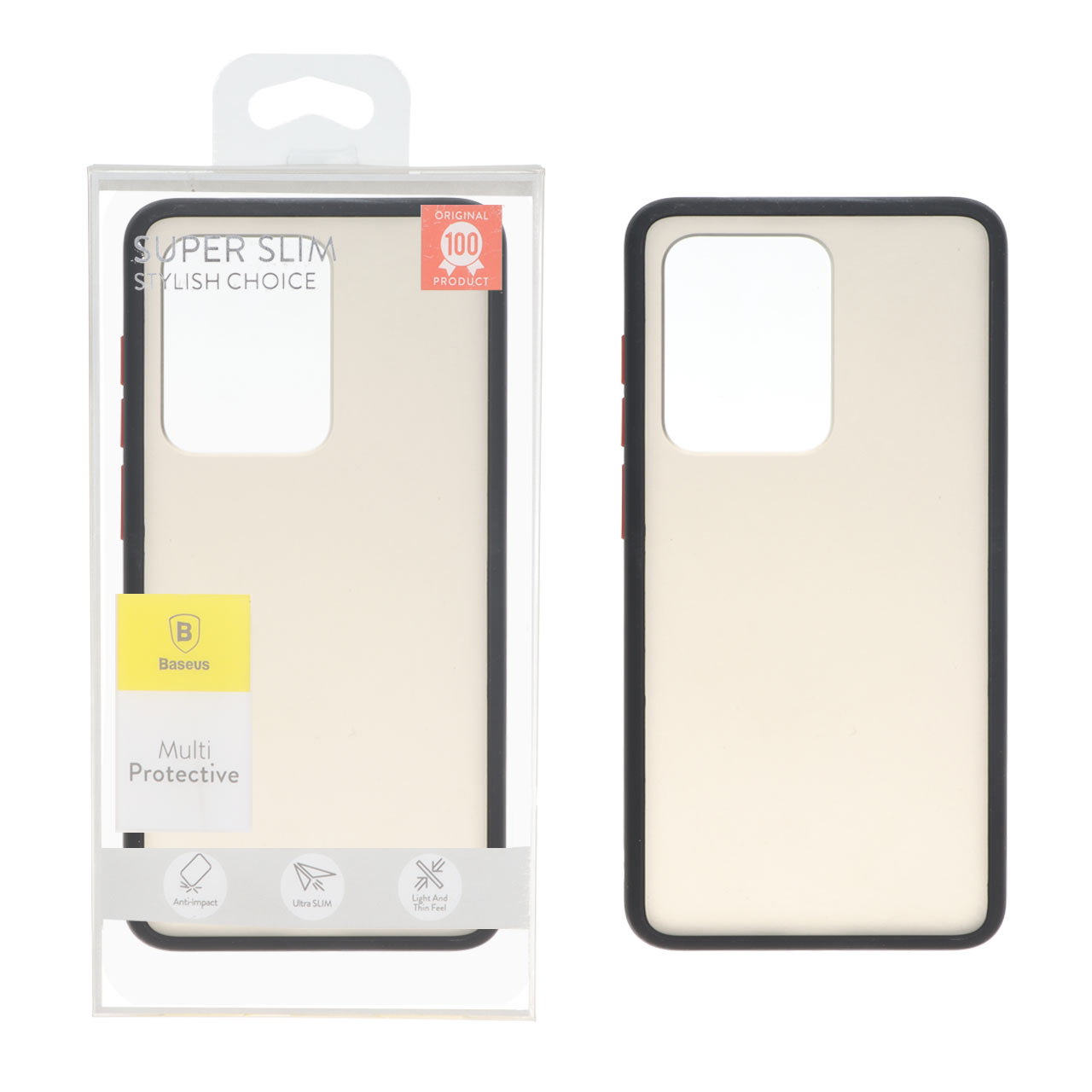 قاب پشت مات محافظ لنزدار Samsung Galaxy S20 Ultra - مشکی (پک دار)