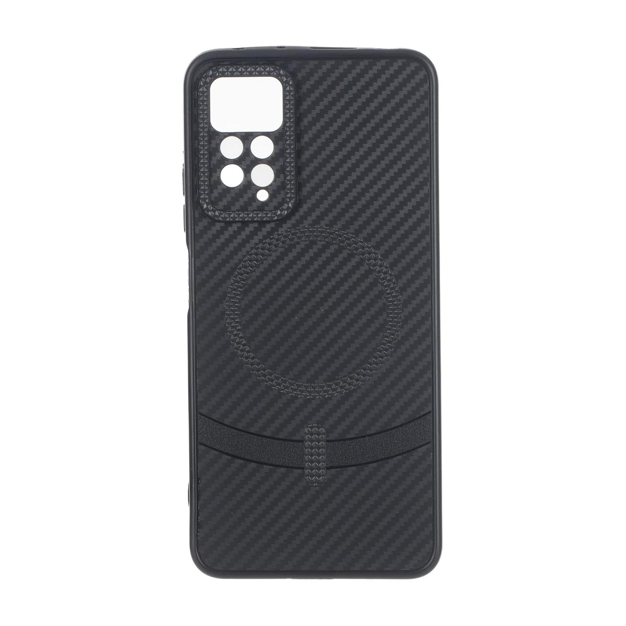 قاب هاشور لنز برجسته طرح مگ سیف سوزنی Xiaomi Redmi Note 12 Pro 4G / Redmi Note 11 Pro - مشکی