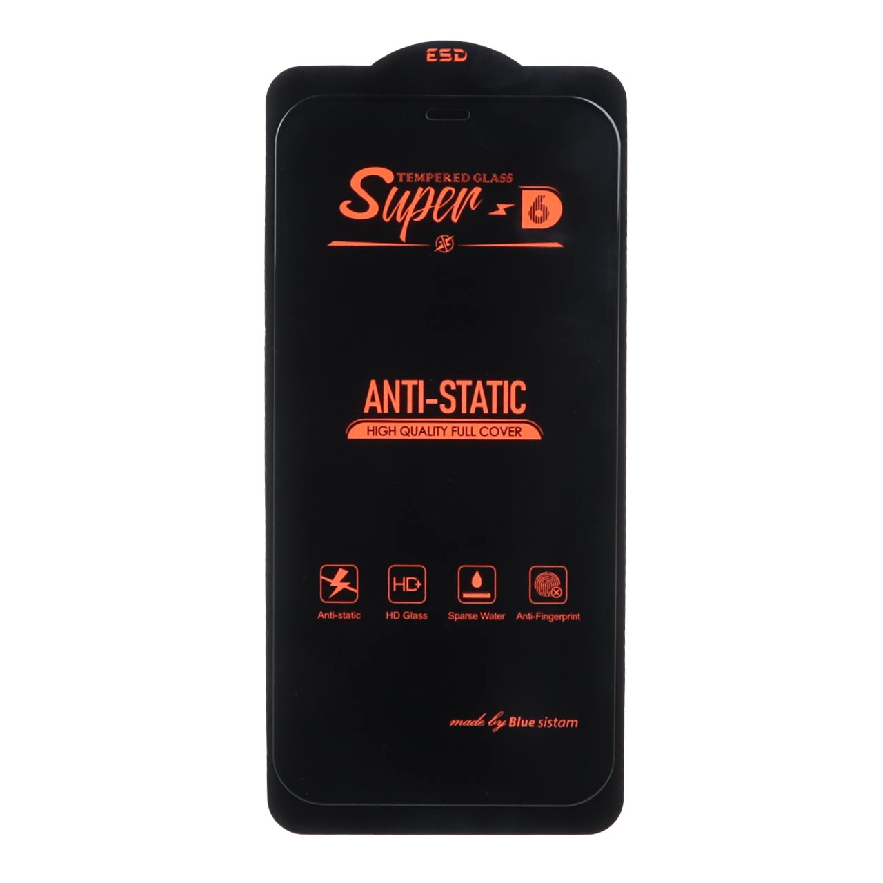 محافظ صفحه نمایش شیشه‌ای فول کاور Super D 6 ESD مناسب برای آیفون 12 و آیفون 12 پرو