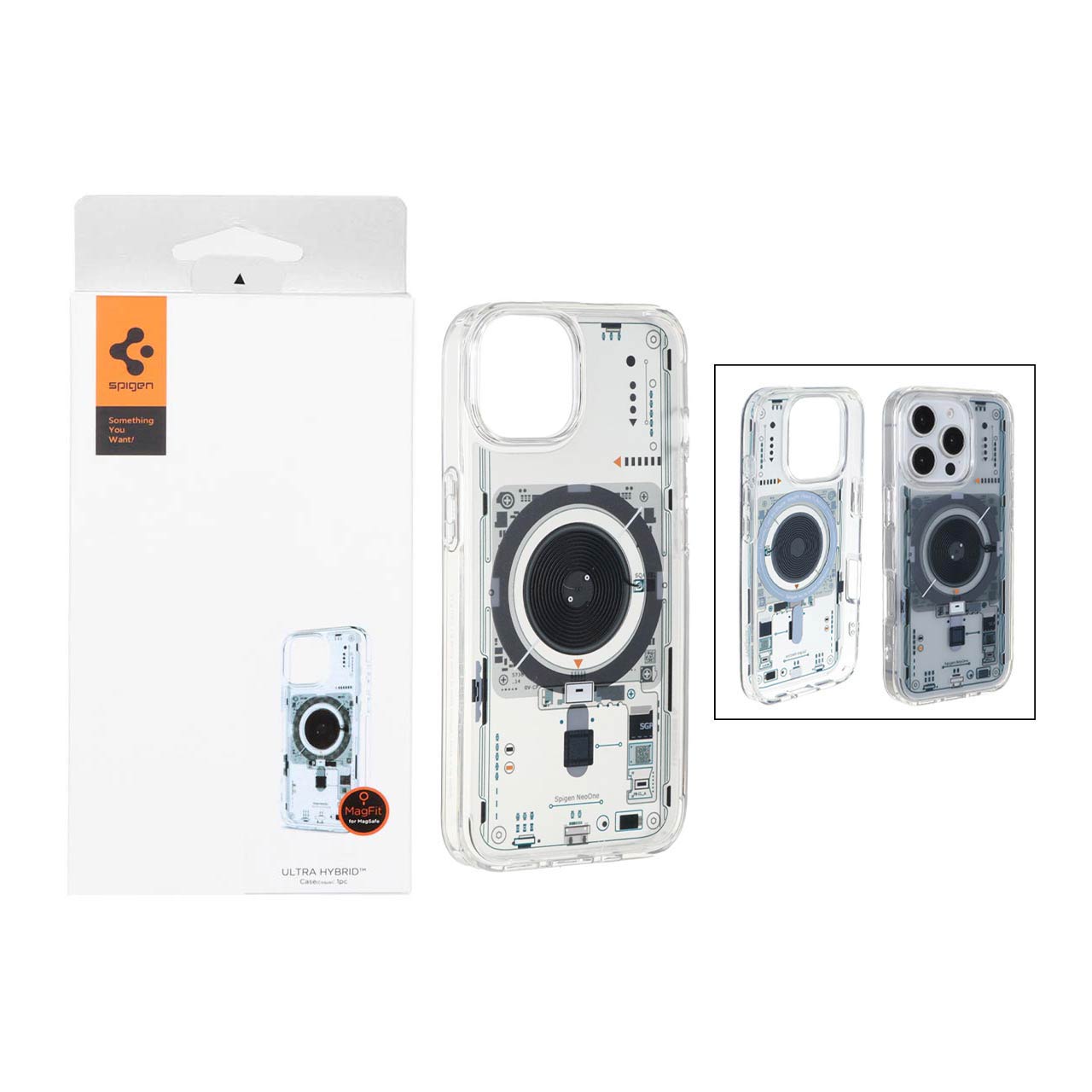 قاب طرح مدار شفاف مگ‌سیف Spigen Neo One مناسب برای آیفون 13 و آیفون 14