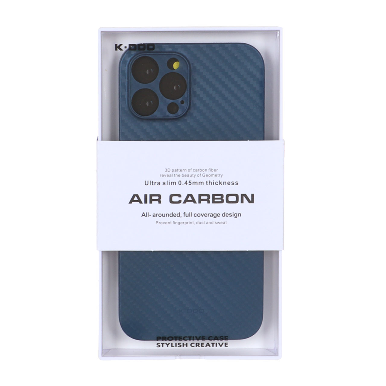 قاب محافظ لنزدار Apple iPhone 12 Pro Max Original KZDoo Air Carbon - سرمه ای