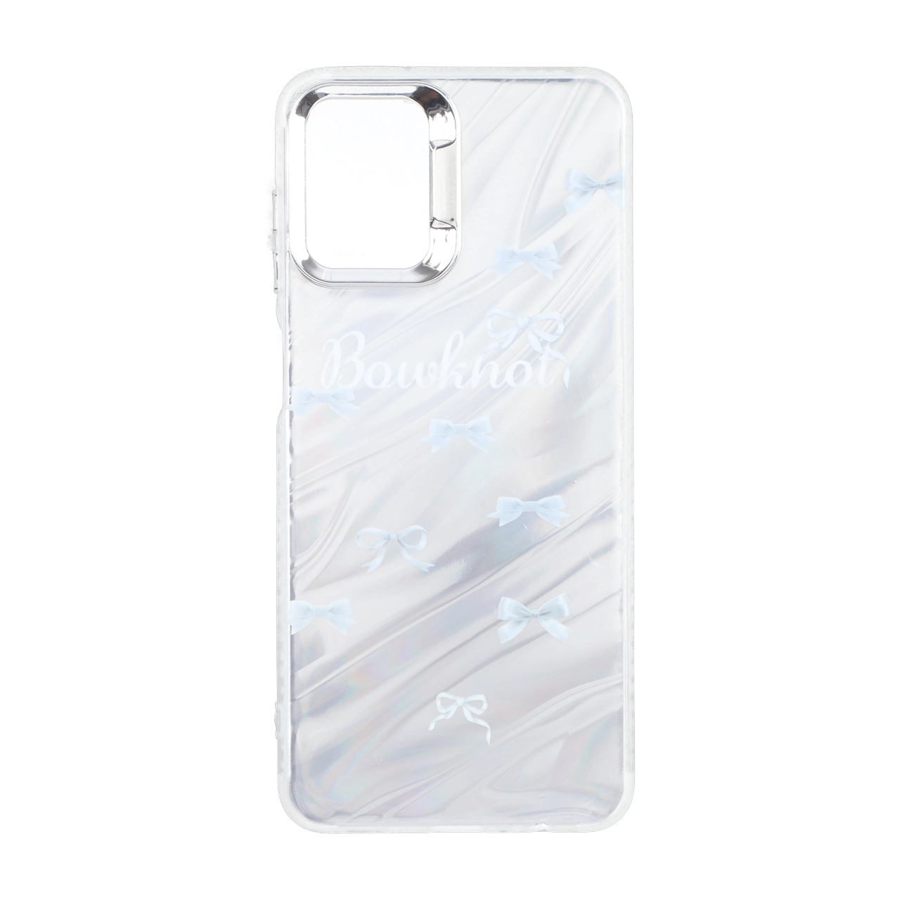 قاب Pucker هفت رنگ دور ژله ای مات لنز کروم طرح Bowknot مناسب برای Samsung Galaxy A12 / M12 / F12
