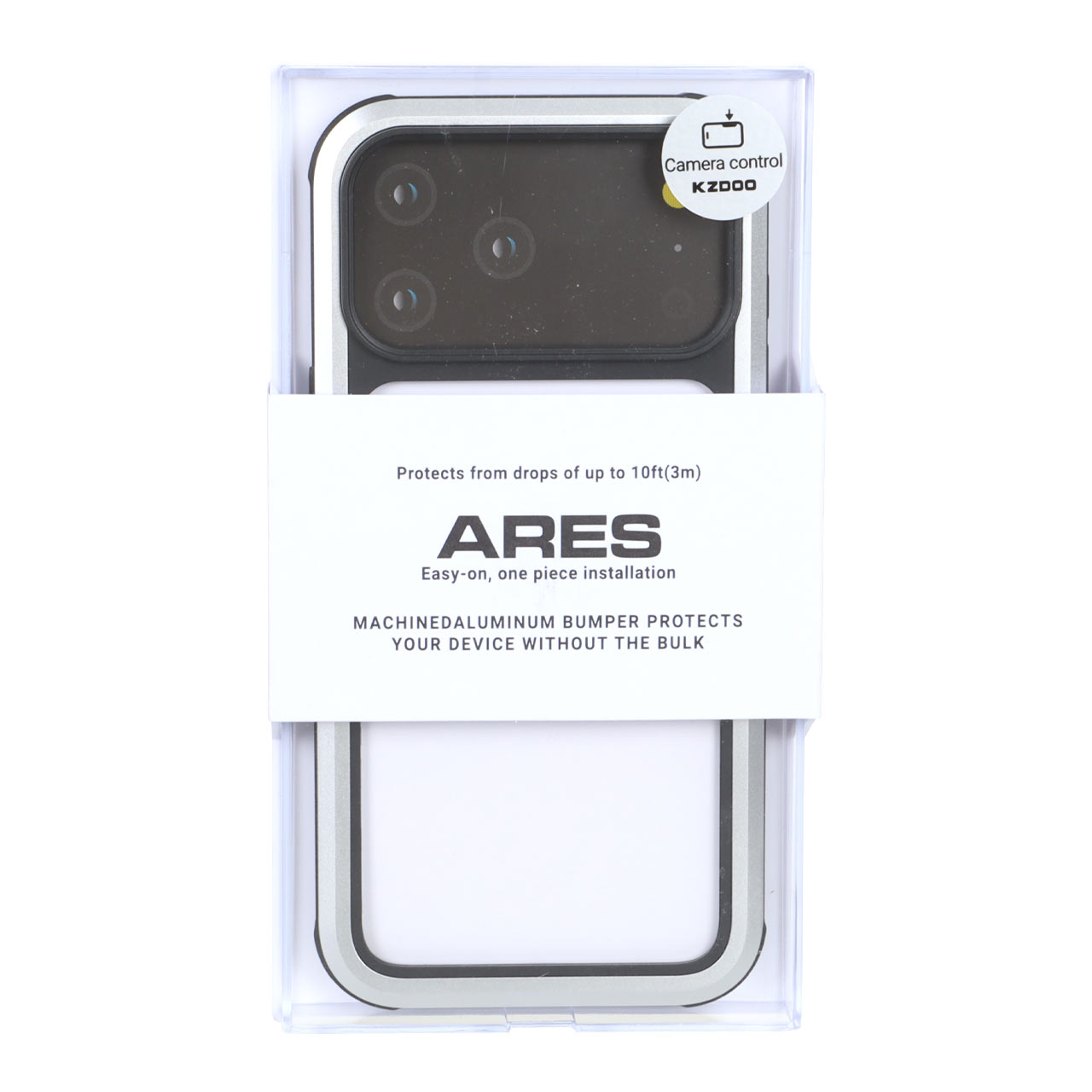قاب طرح ARES KDoo Original نقره‌ای مناسب برای آیفون 17 پرو مکس
