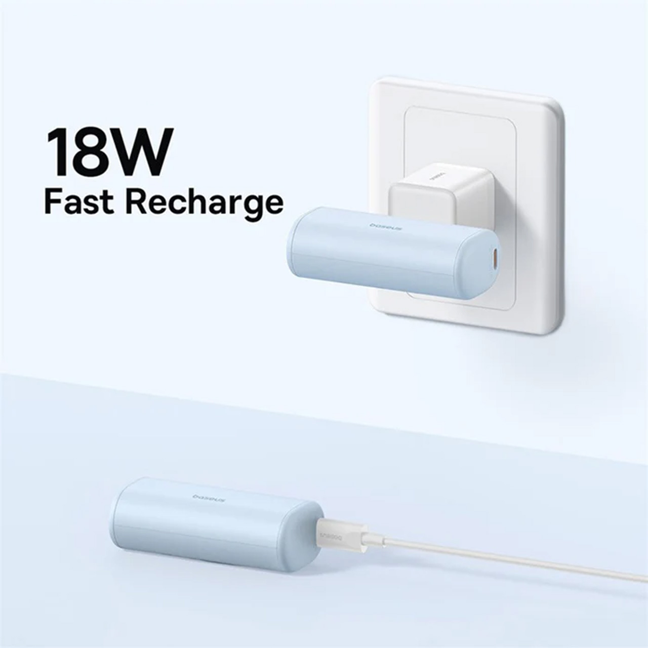 پاوربانک 20 وات 5000 میلی آمپر (فست شارژ) Baseus مدل PPWC05T