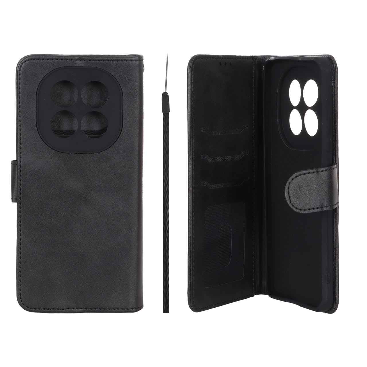 کیف مگنتی Crystal داخل مخمل مشکی مناسب برای شیائومی ردمی نوت 15