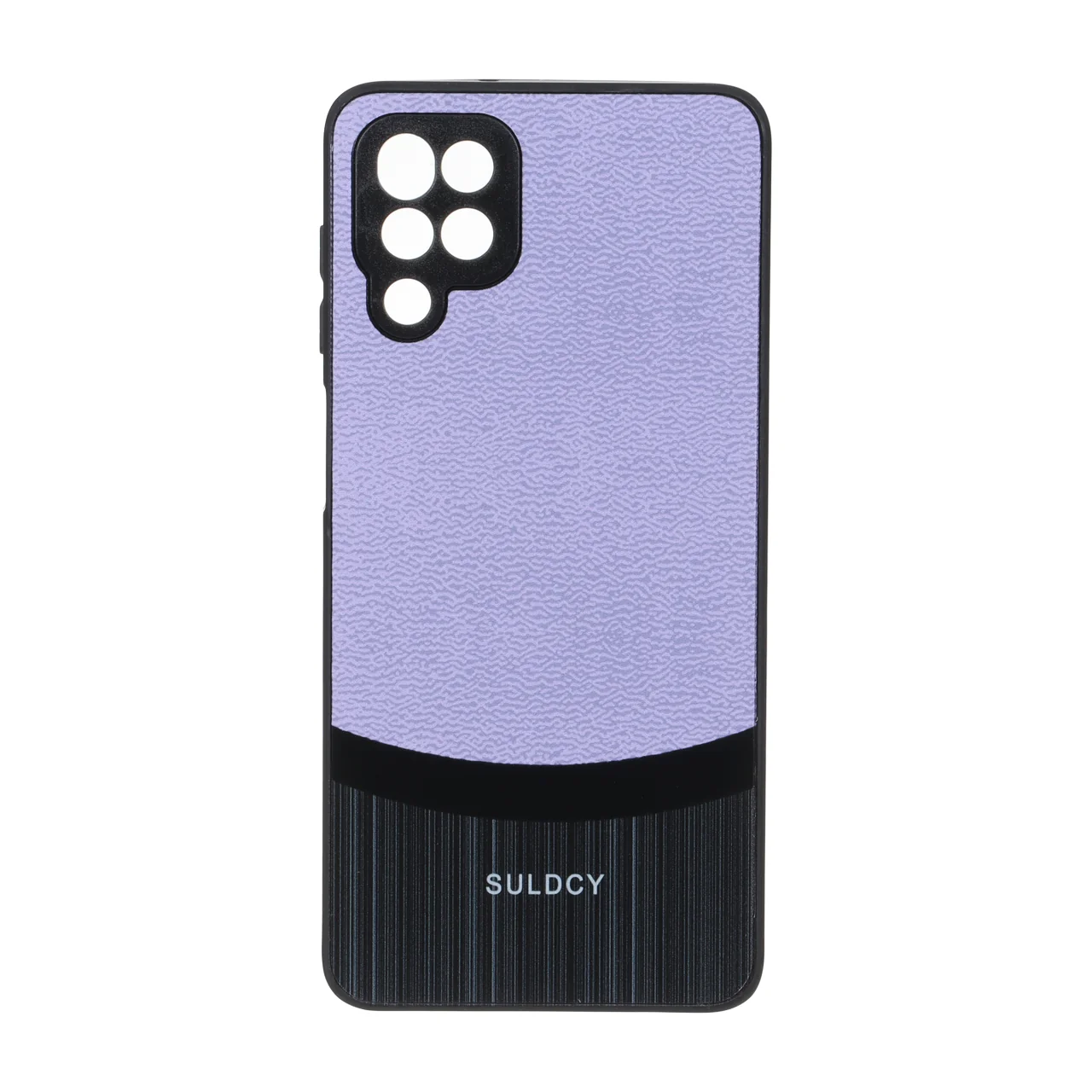 قاب طرح Suldcy دو رنگ محافظ لنزدار (مشکی و یاسی) مناسب برای سامسونگ گلکسی A12 / M12 / F12