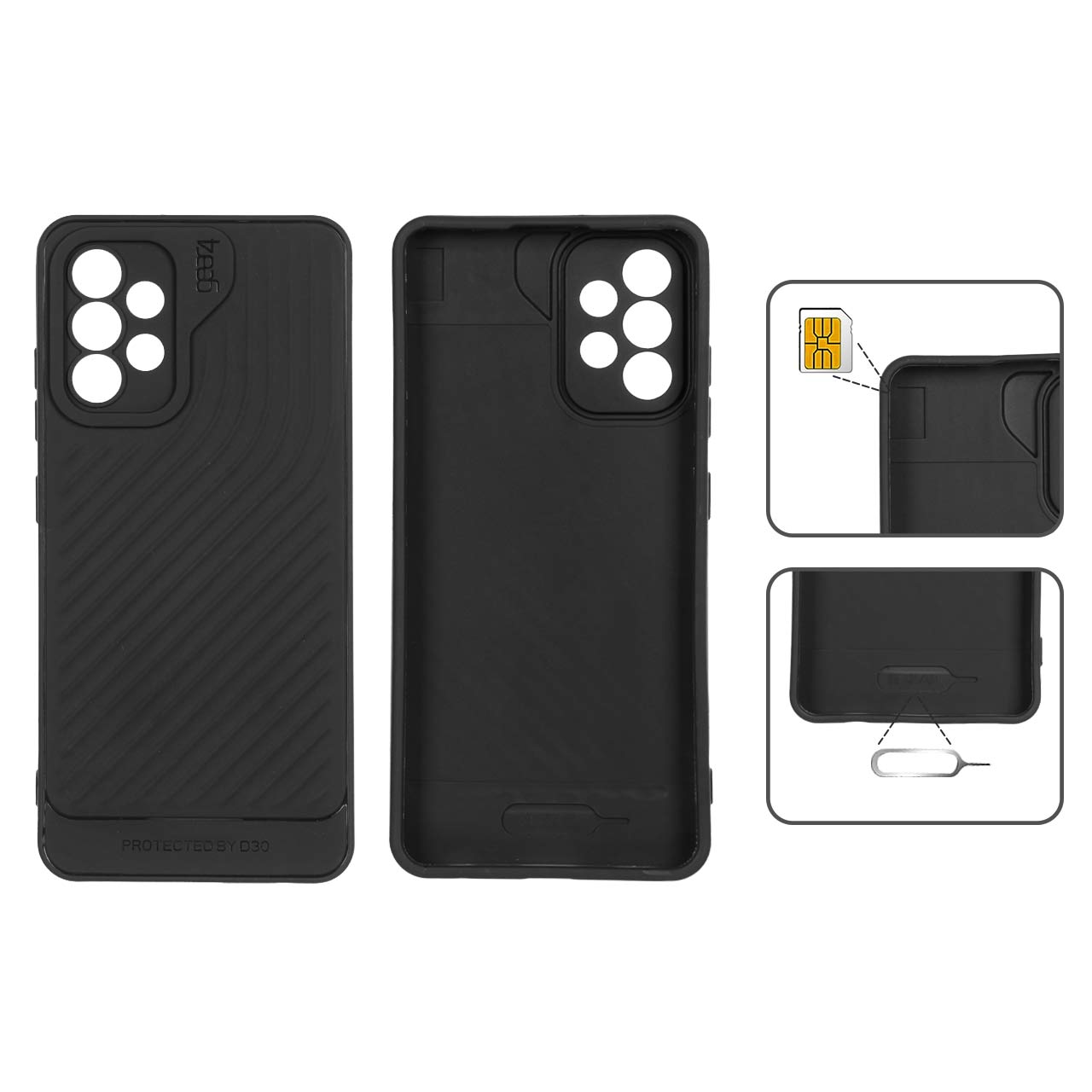 قاب Gear4 کبریتی مشکی مناسب برای سامسونگ گلکسی آ 32 4G