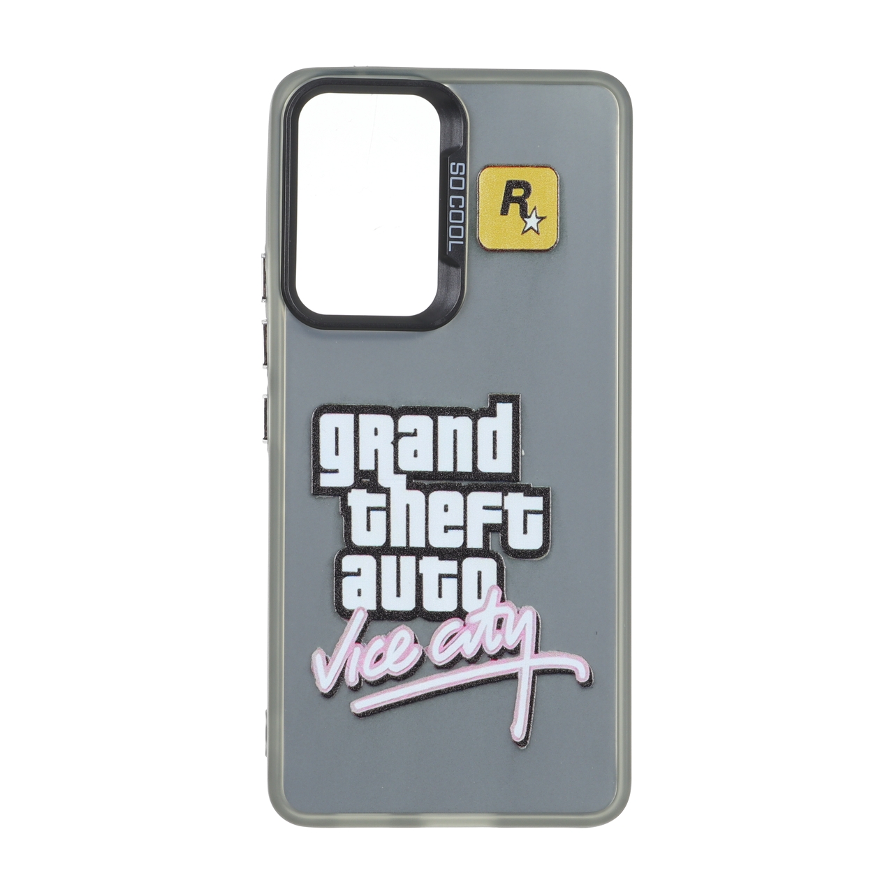 قاب طرح Grand Theft Auto Vice City دکمه کروم بلک لنز SO COOL مناسب برای سامسونگ گلکسی A53