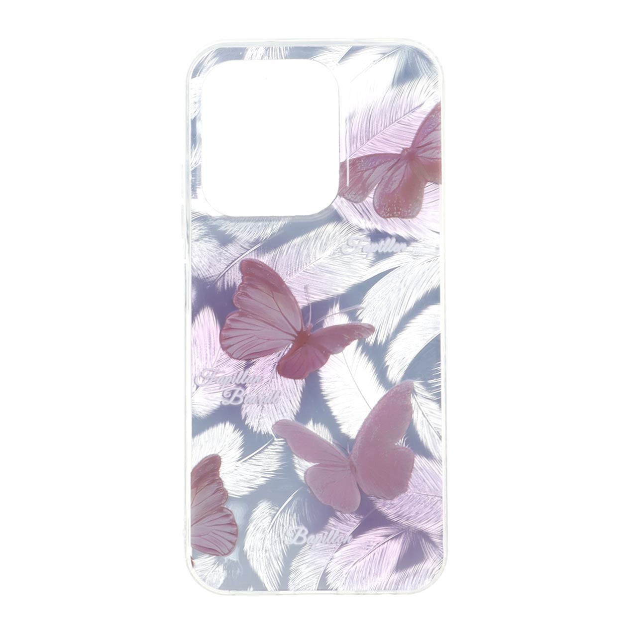 قاب طرح پروانه و پر اطلسی دور ژله‌ای مناسب برای شیائومی ردمی ۱۵ سی و پوکو سی ۸۵