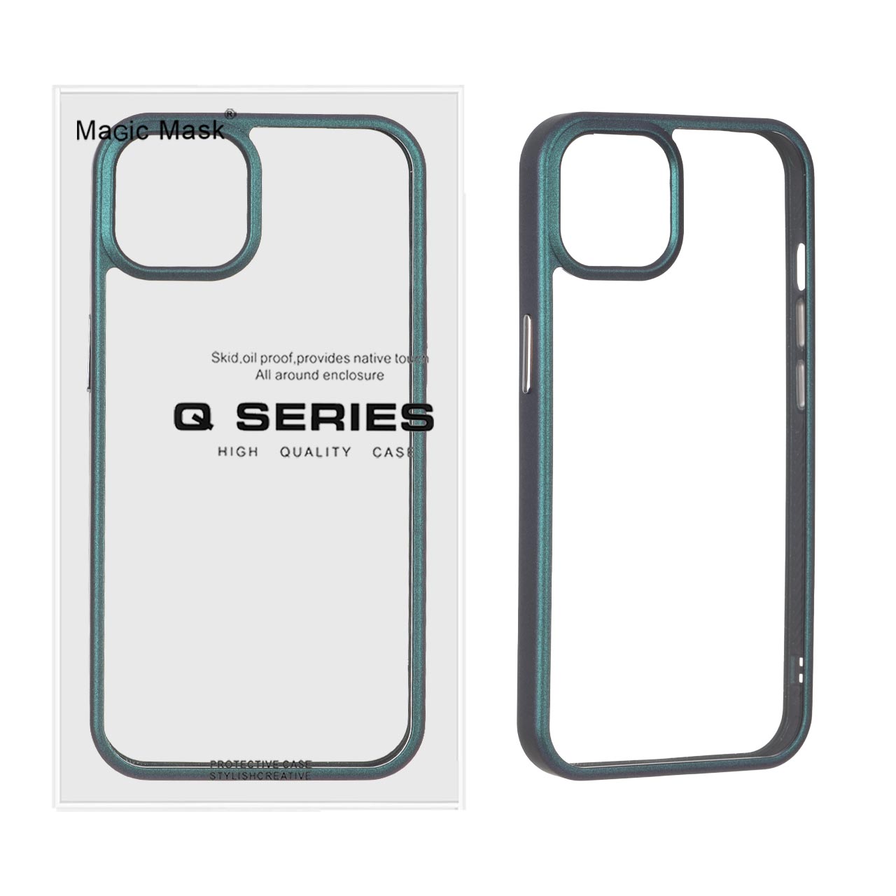 قاب Q Series شفاف Ice سبز مناسب برای آیفون 12 پرو و آیفون 12