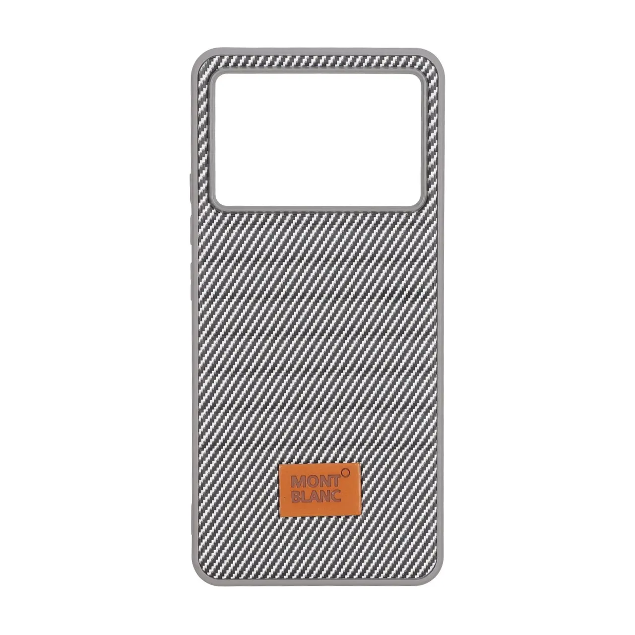 قاب Mont Blanc پافری طرح هاشور Xiaomi Poco X6 Pro 5G / Redmi K70E - خاکستری کد 1