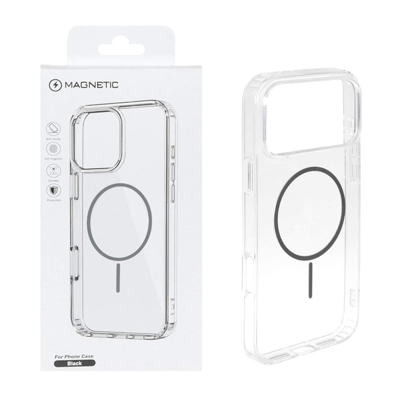 قاب اورجینال Magnetic دور ژله ای MagSafe مدل Apple iPhone 17 Pro Max - خاکستری