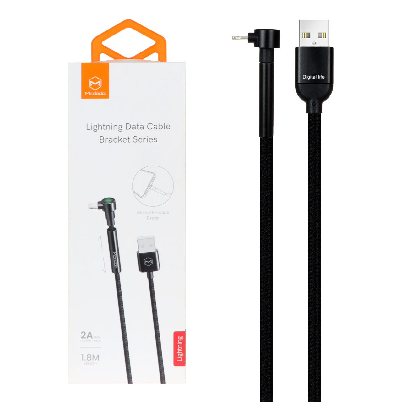 کابل شارژ 1.8 متری آیفون Mcdodo مدل CA-6670 - مشکی
